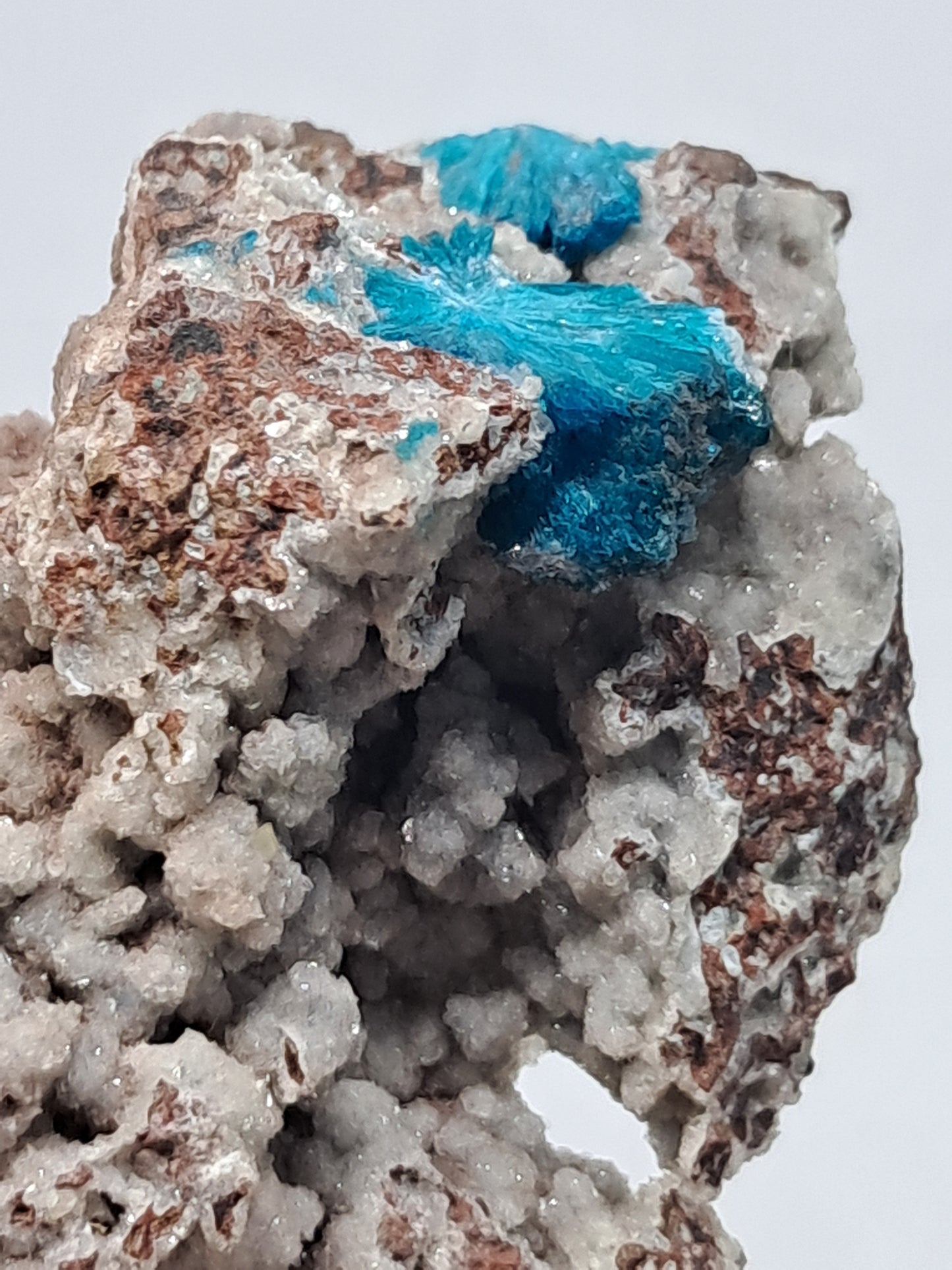 Cavansite on Heulandite Matrix (Wagholi) Rough Stone | Natural Crystal | Rare Mineral Specimen #CV11
