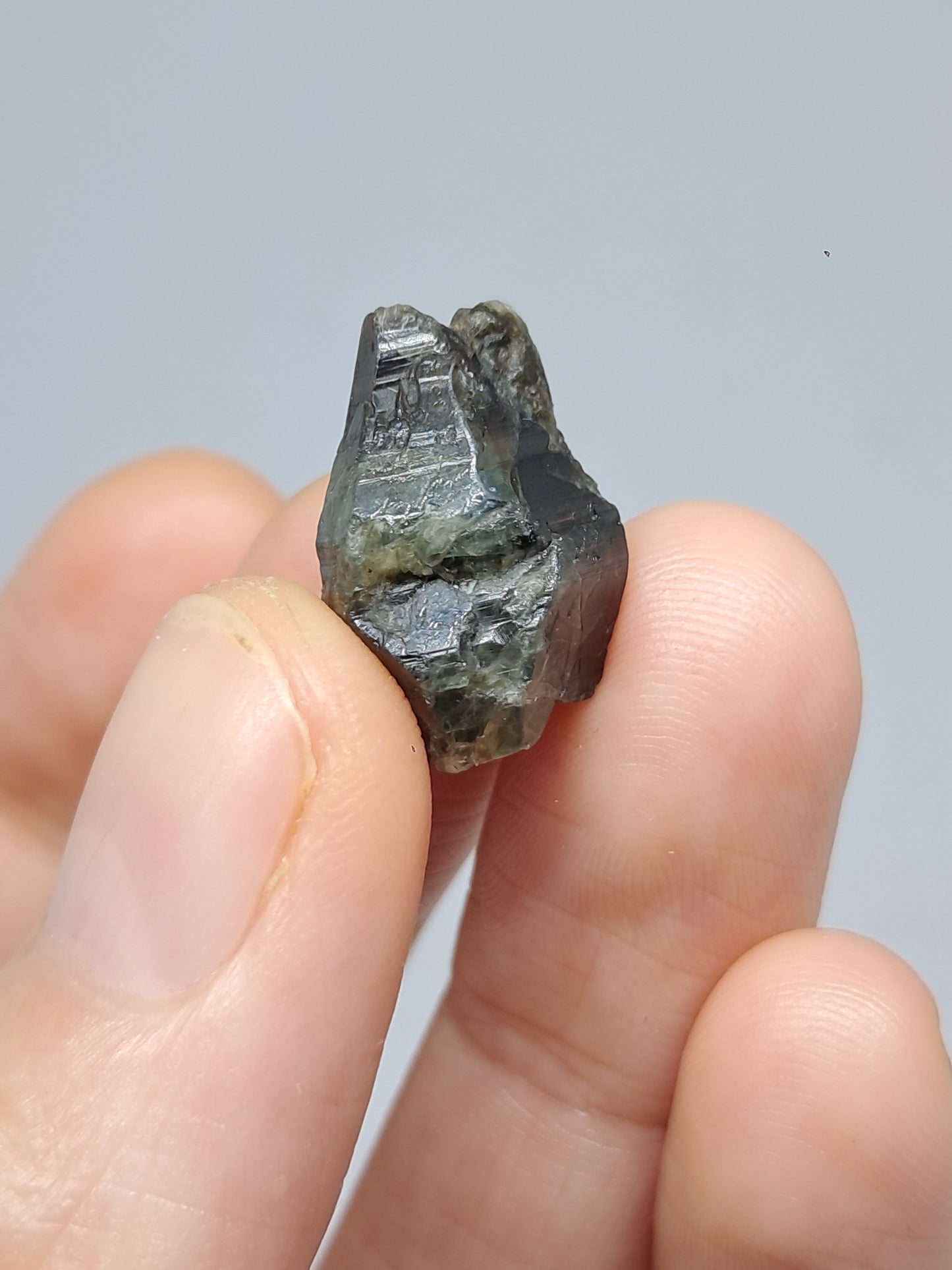 Natural Greenish-Blue *Teal* Sapphire Crystal (Karur) Rough Stone | Mineral Specimen #SP20