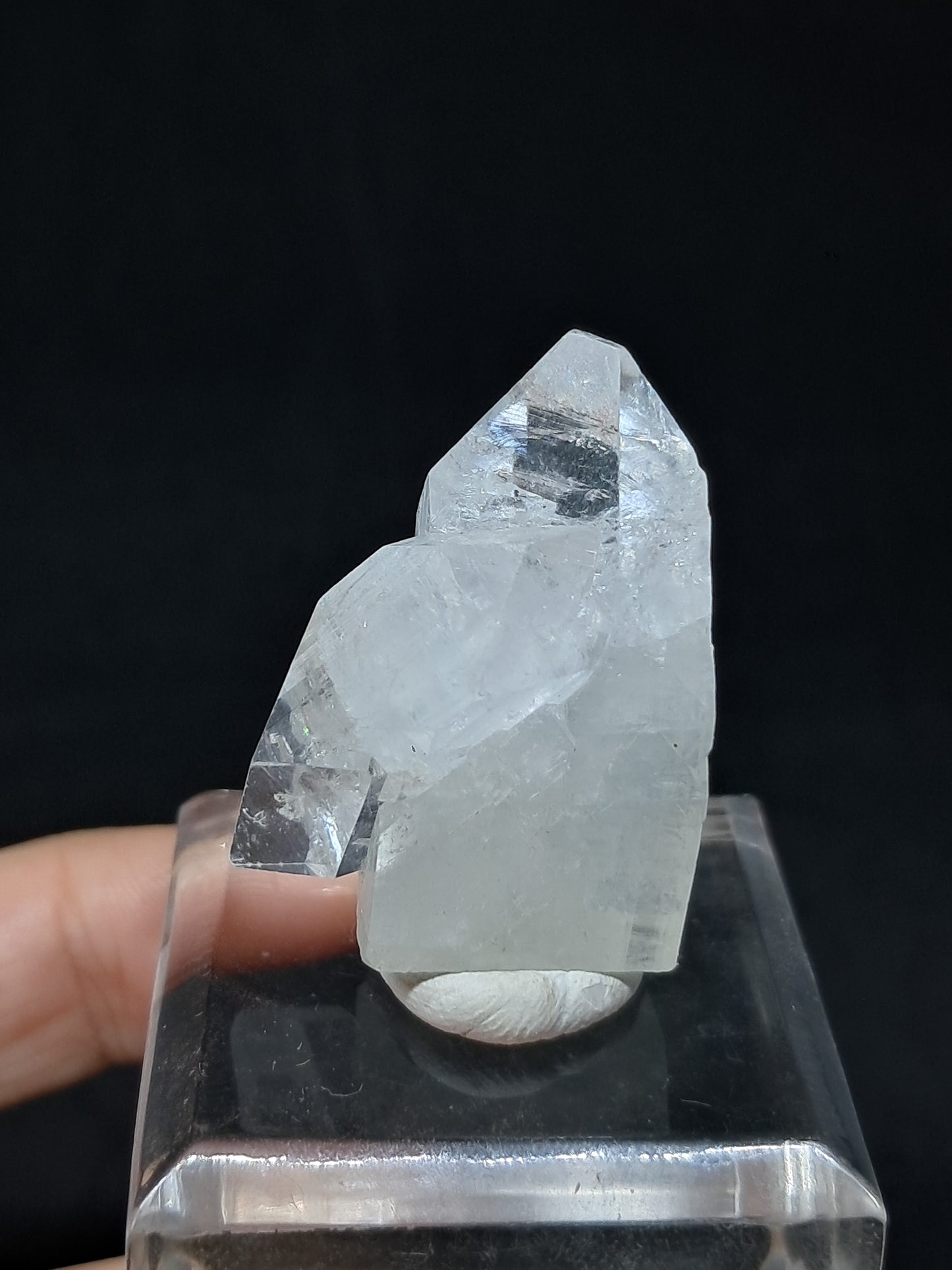 Clear Apophyllite Twinned Crystal (Ajanta) Natural Point | Mineral Specimen #AP58