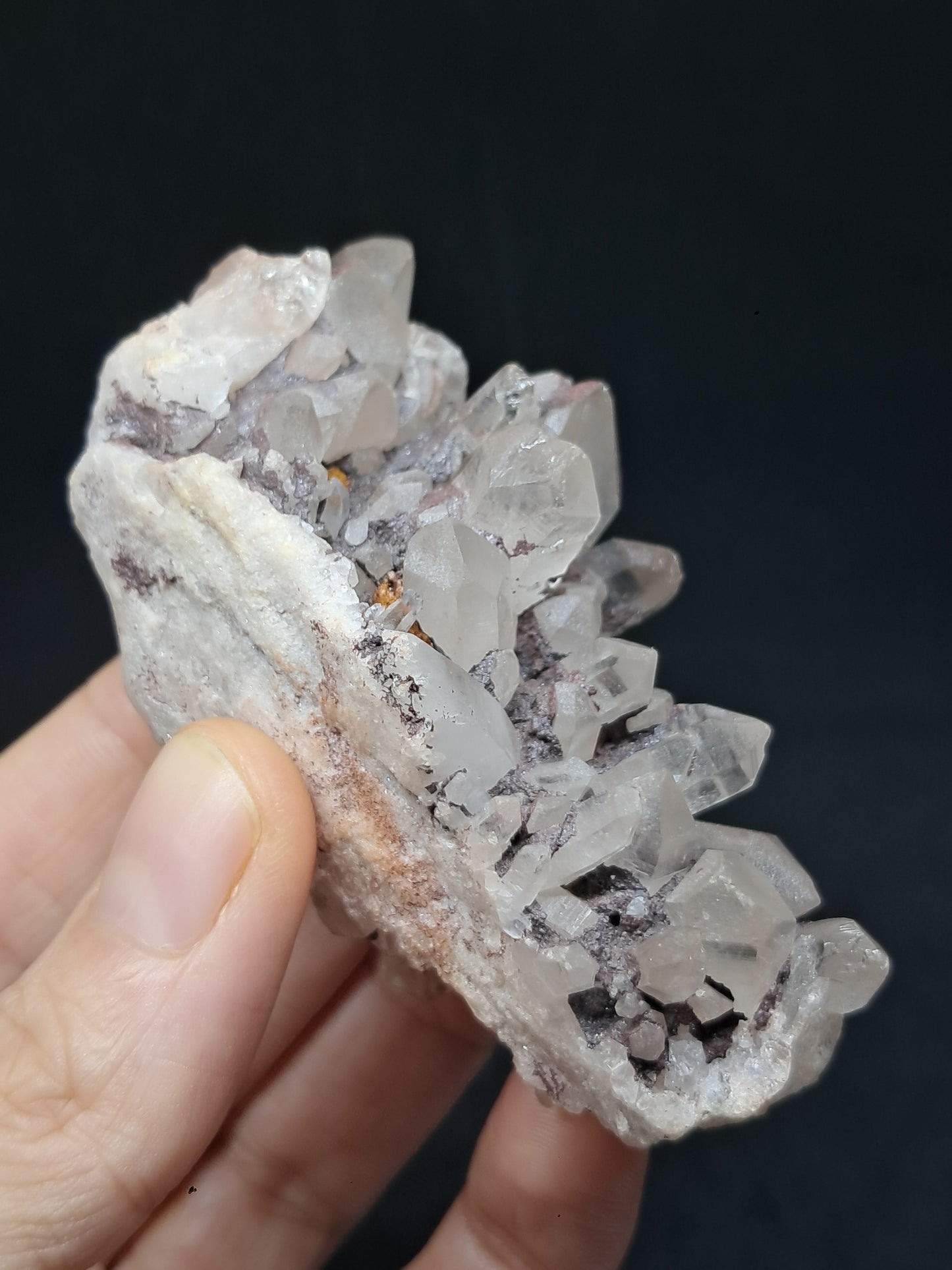 Himalayan Quartz Cluster w/ Hematite and Iron | Natural Crystal | Rough Stone | Mineral Specimen #CH48