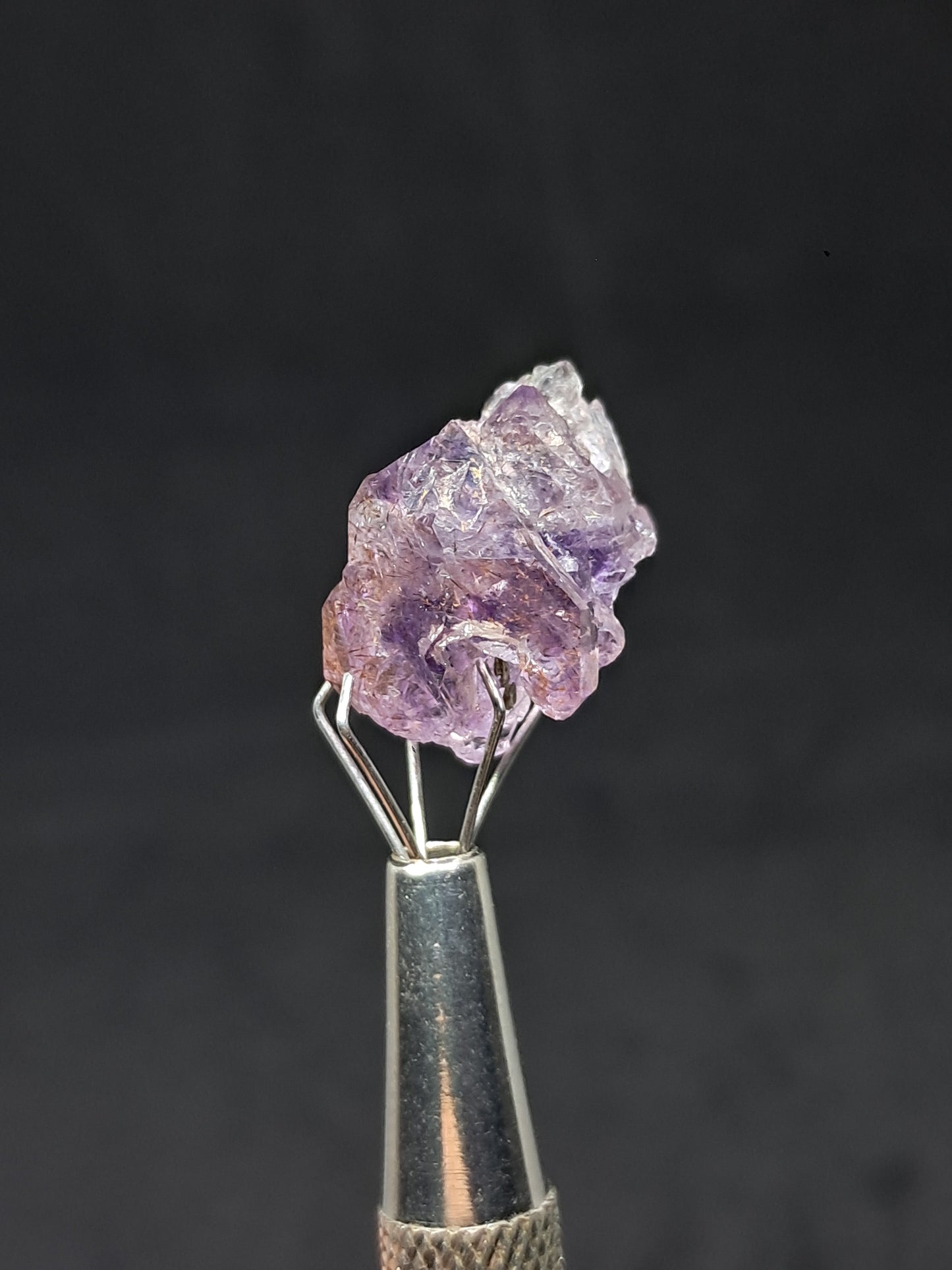 Set of 3 Amethyst from Karur w/ "Super Seven" Inclusions | Natural Crystals | Mineral Specimen #KA167