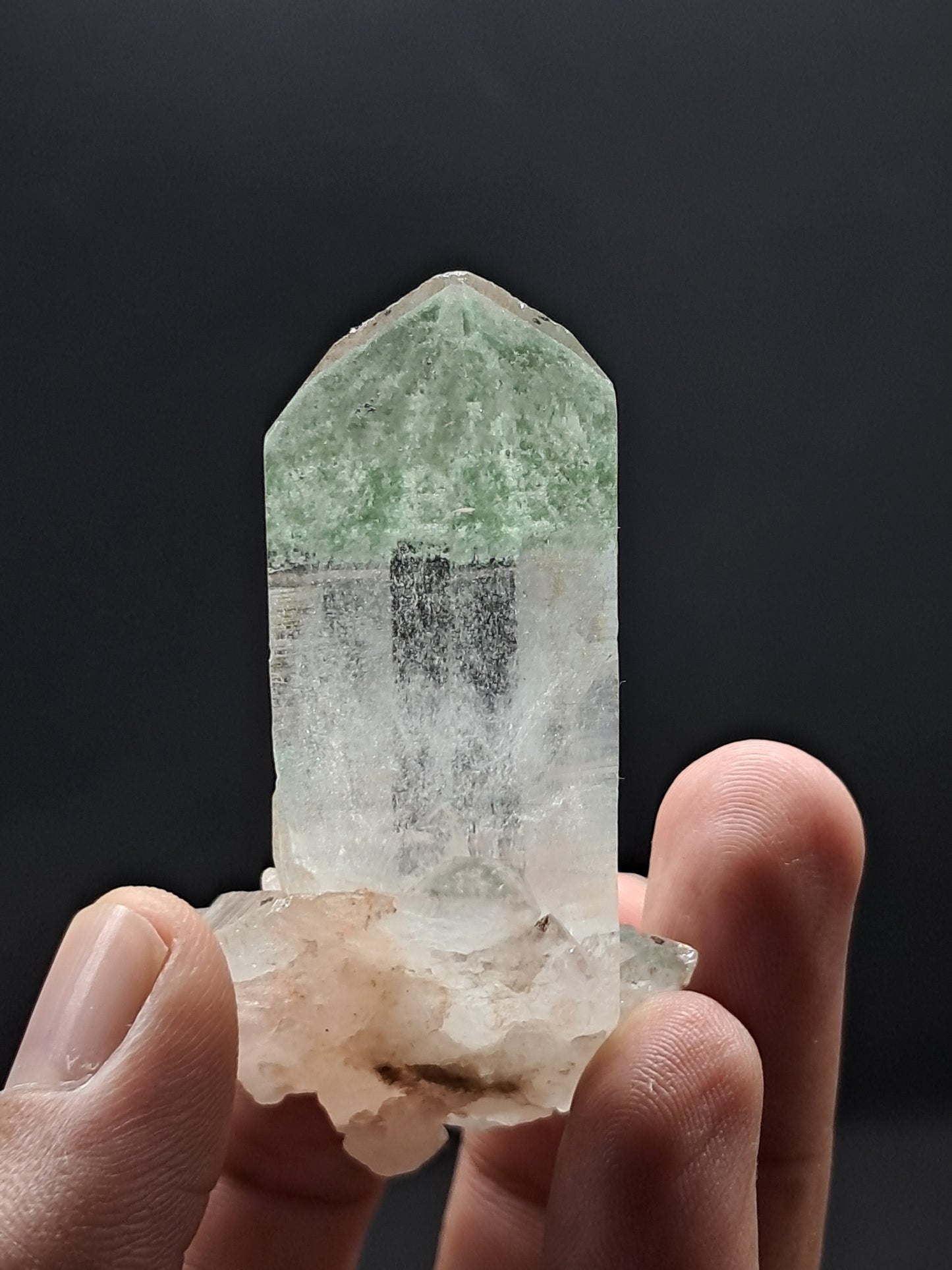 Phantom Quartz with Chlorite inclusion (Non-precious Natural Stone) #CH35