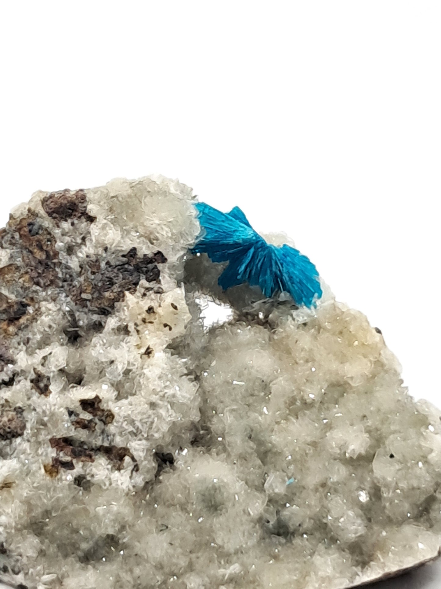 Cavansite on Heulandite Matrix (Wagholi) Rough Stone | Natural Crystal | Rare Mineral Specimen #CV12