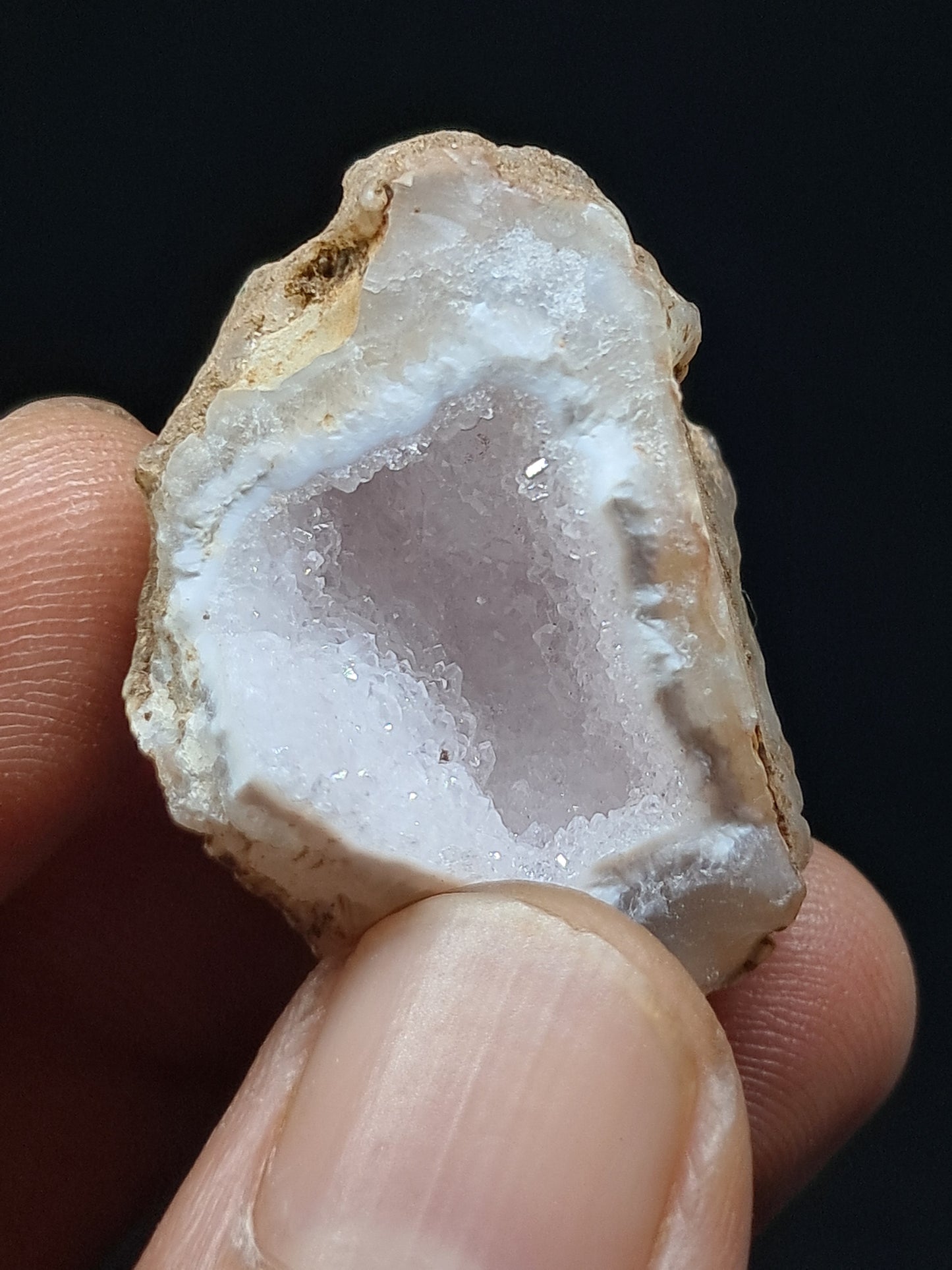 Pink Quartz Geode (Ajanta) | Deep Cavity | Natural Crystal | Chalcedony #GD24