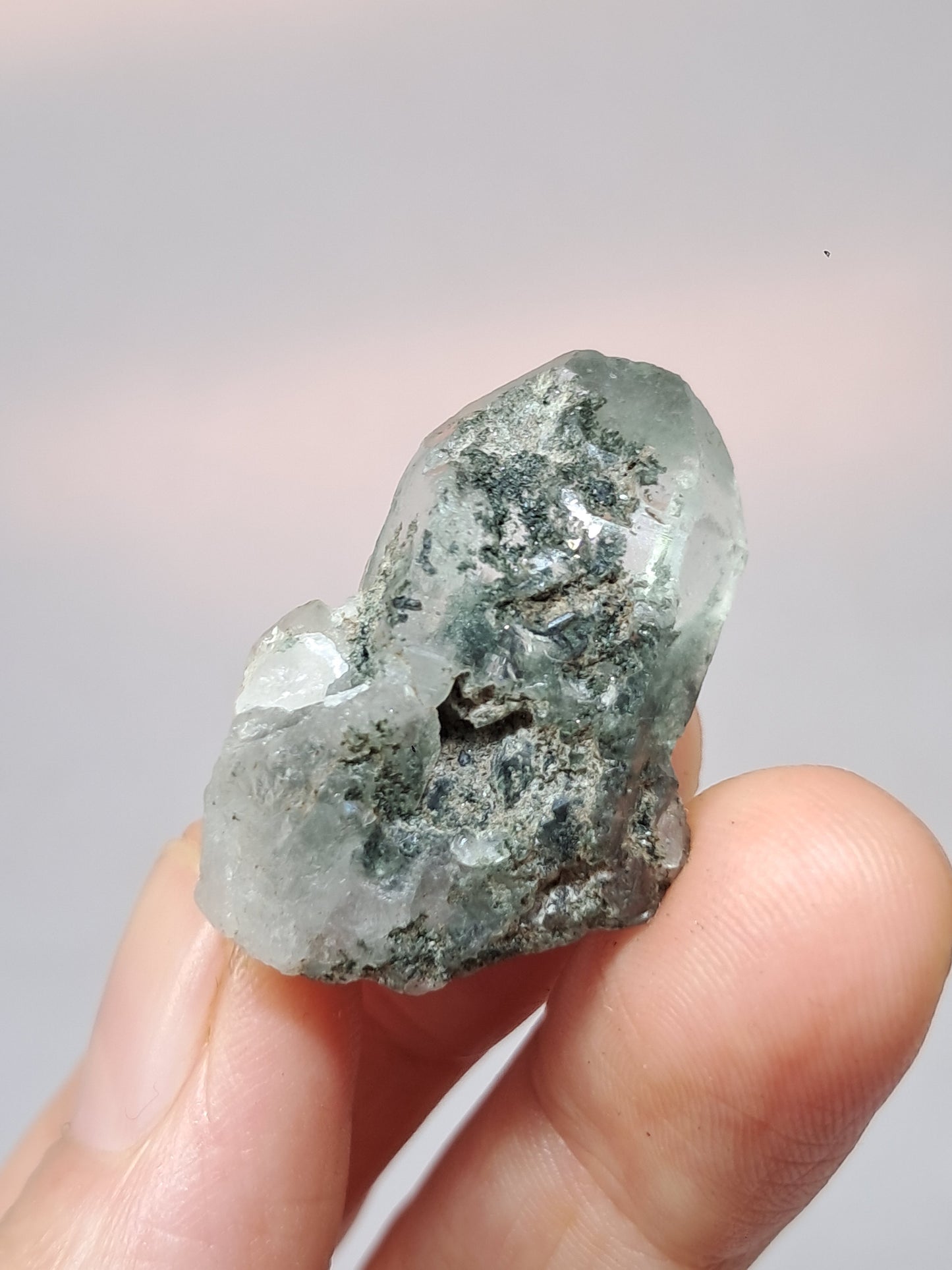 Chlorite Quartz (Kullu) Rough Stone | Natural Crystal Point | Mineral Specimen #CH49