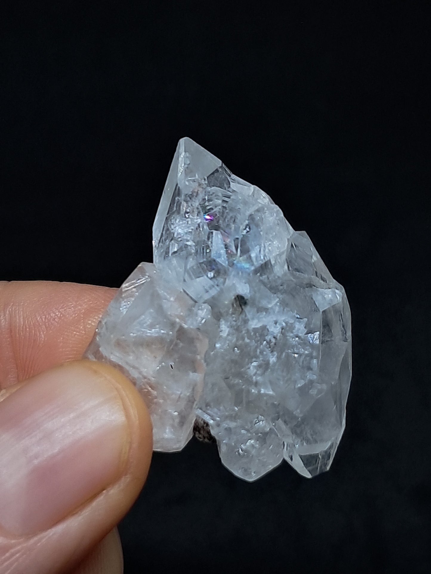 Clear Apophyllite Biterminated Point (Ajanta) Natural Crystal | Mineral Specimen #AP55