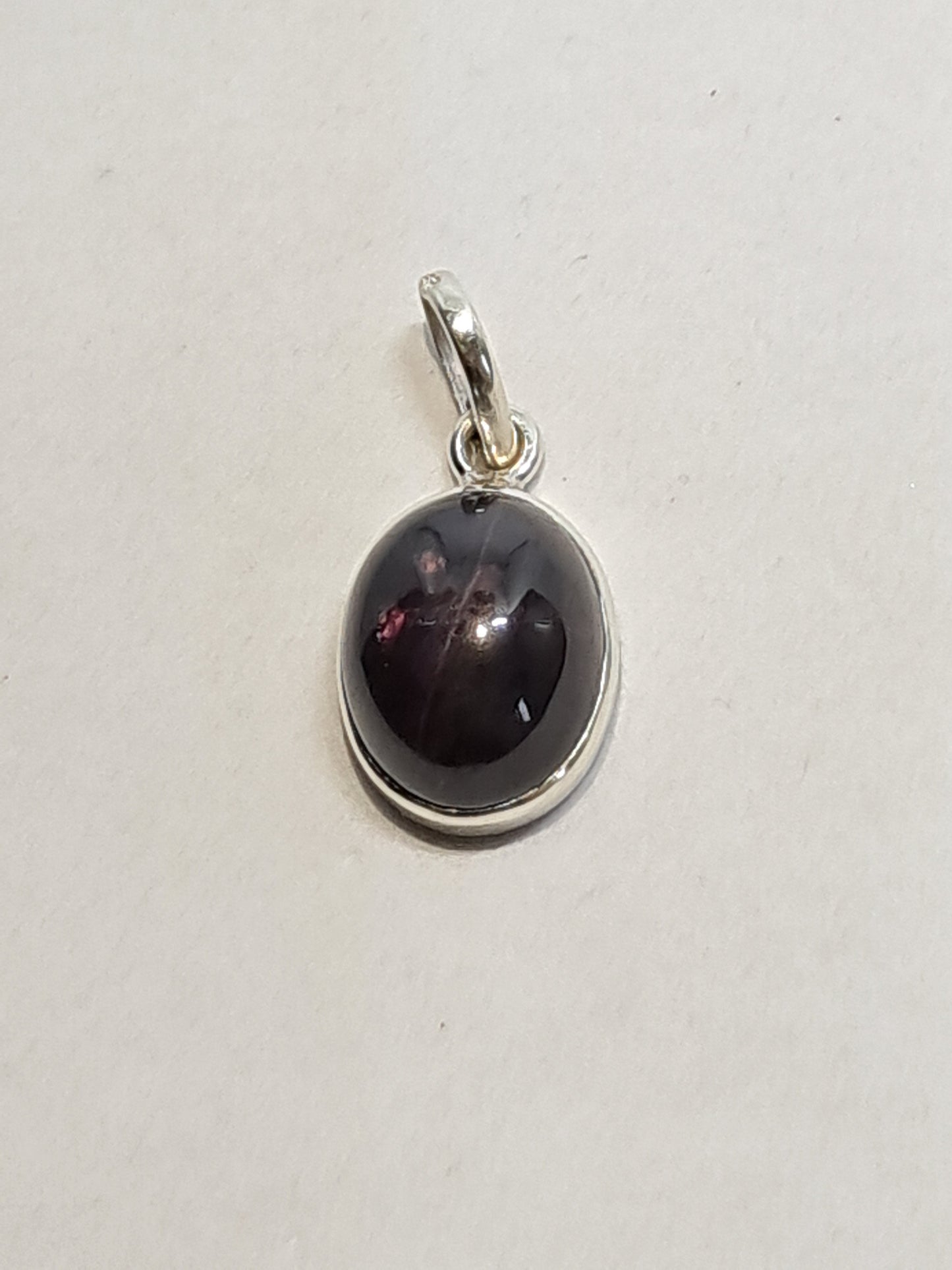 Star Garnet Silver Pendant