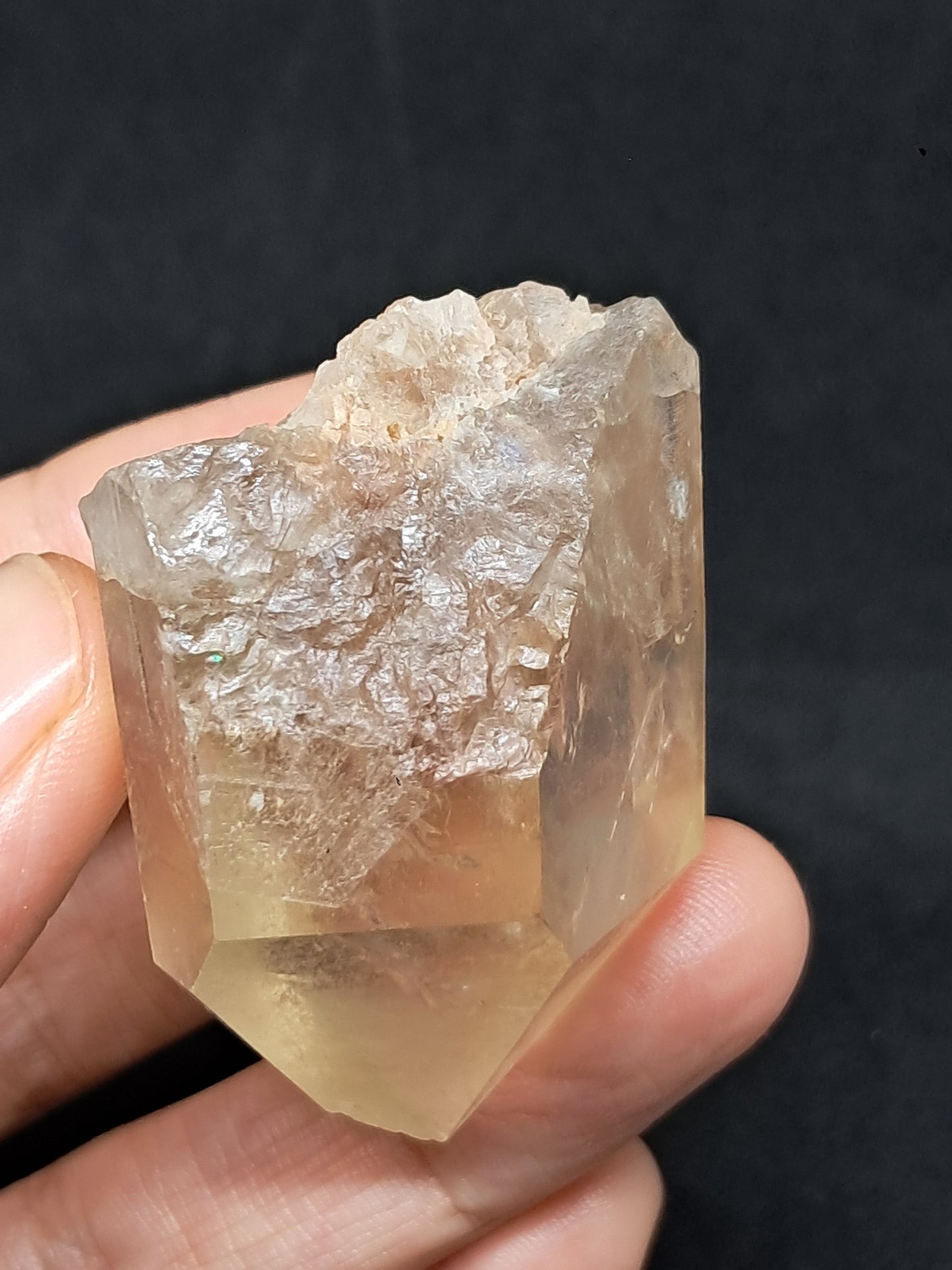Natural Citrine "Kundalini" (Democratic Republic of Congo) crystal point | mineral specimen #CTN24