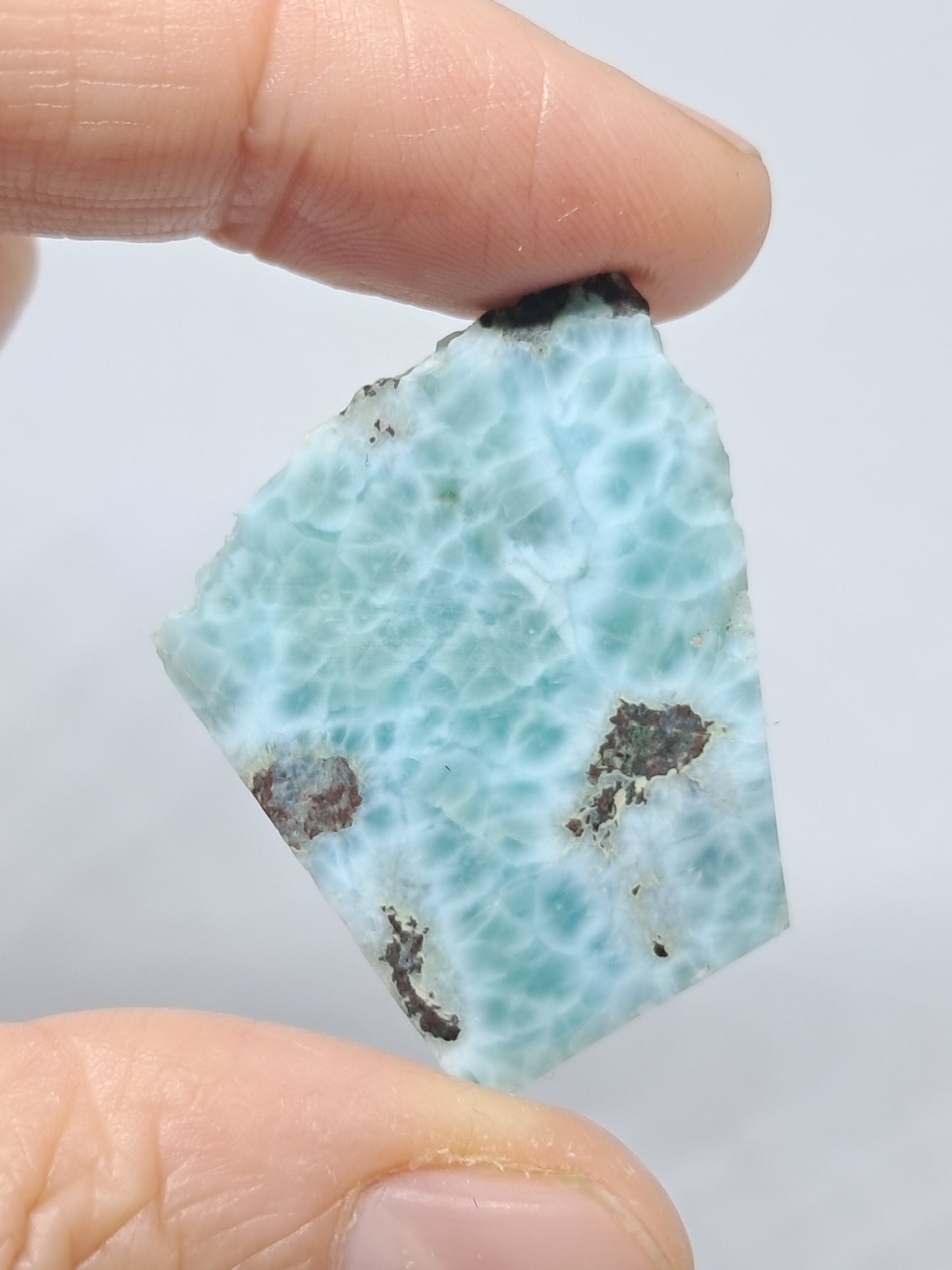 Larimar Raw Slice (Non-precious Natural Stone) #LM1