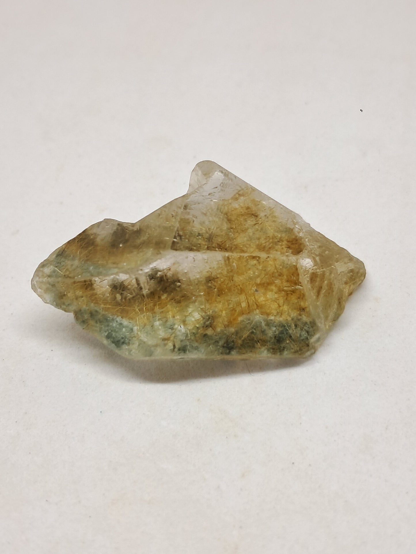 Quartz w/ Chlorite and Golden Rutile Inclusions (Himachal Pradesh) Rough Stone | Natural Crystal | Mineral Specimen #CH40
