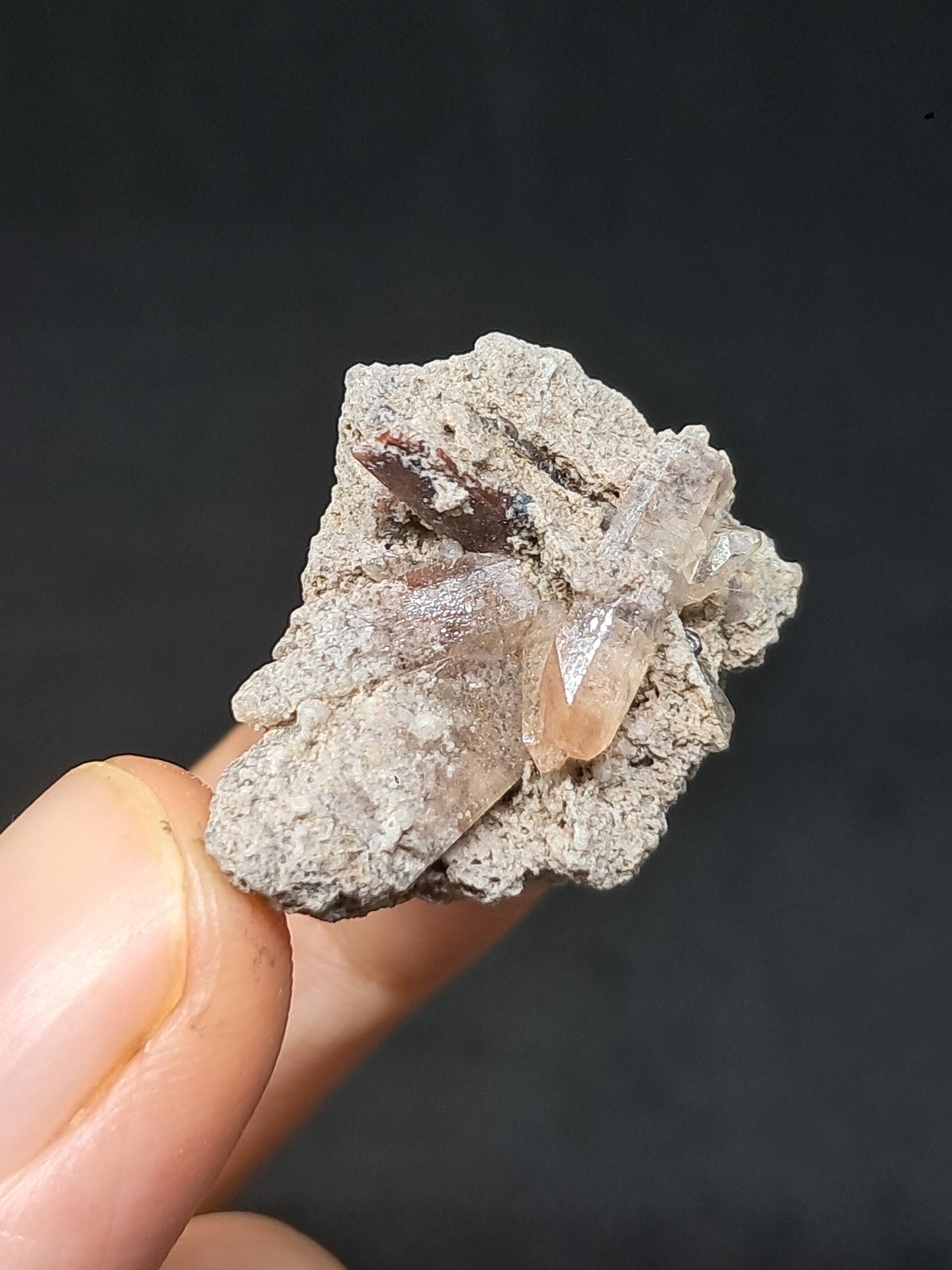 Cristales de topacio natural en matriz (México), piedra preciosa rara | Ejemplar mineral n.° TPZ25