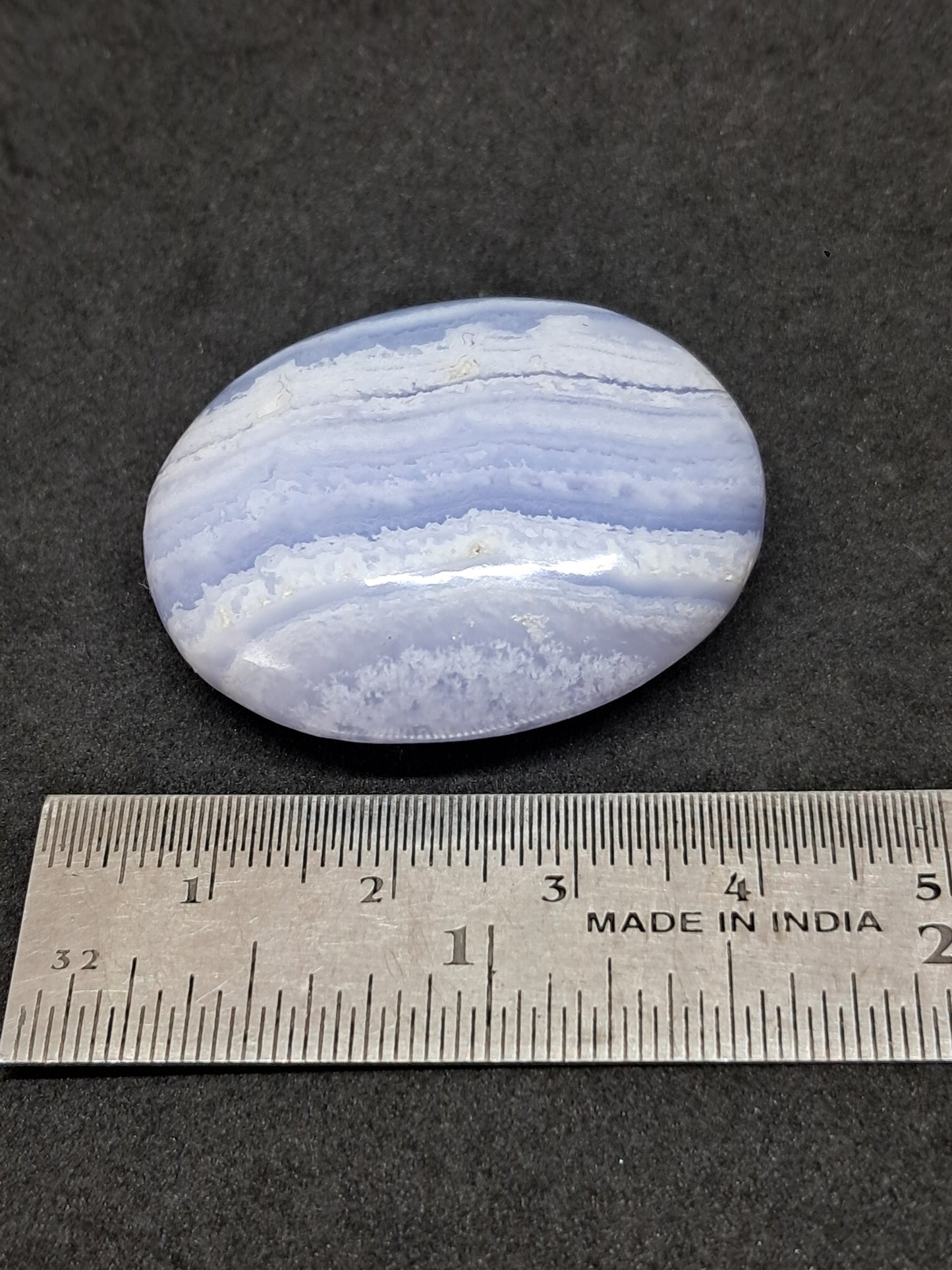 Blue Lace Agate Palmstone | Polished Natural Stone | Good Quality