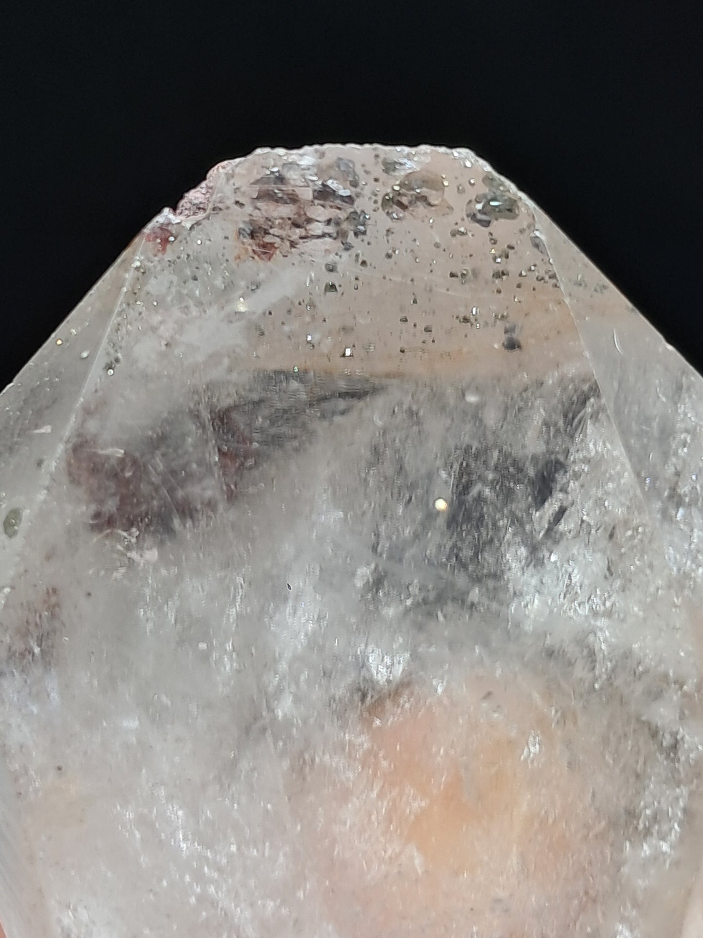 Himalayan Quartz Crystal Point with Pyrite Inclusions | Natural Stone | Mineral Specimen #CH52
