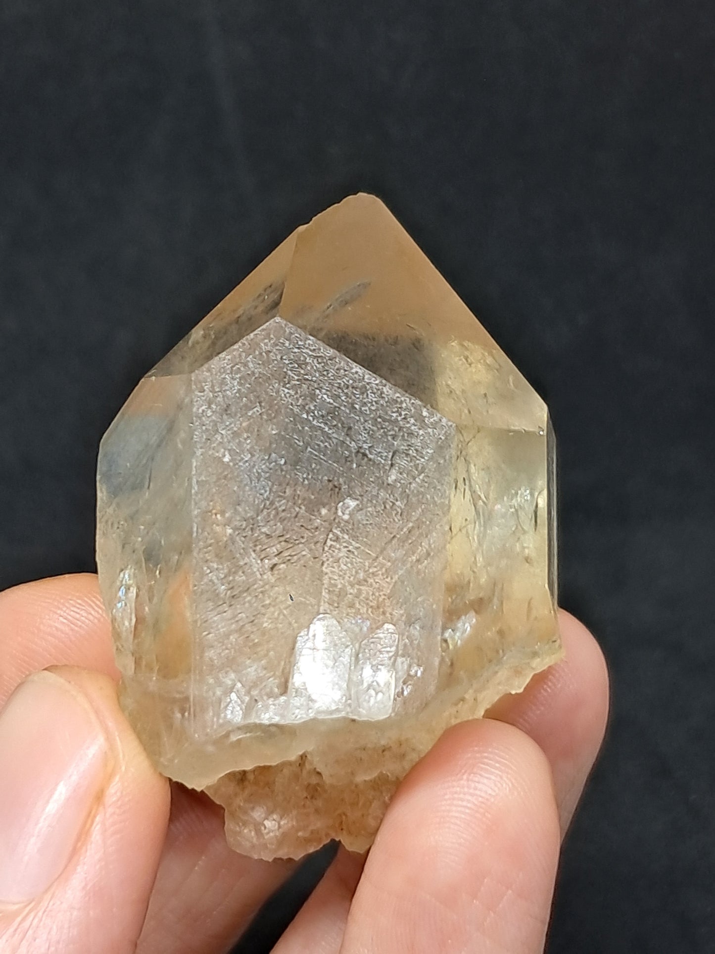 Natural Citrine "Kundalini" (Democratic Republic of Congo) crystal point | mineral specimen #CTN24