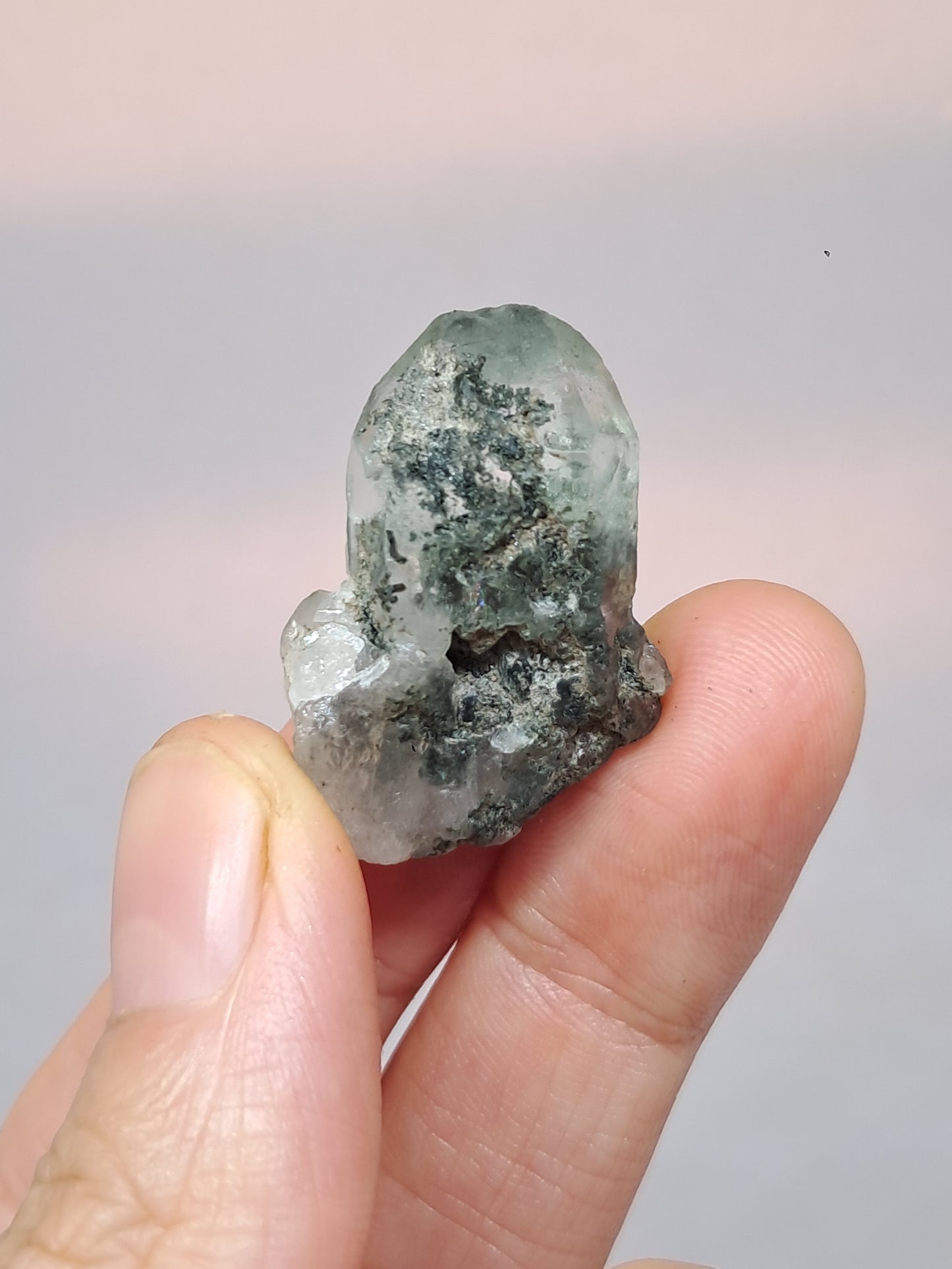 Chlorite Quartz (Kullu) Rough Stone | Natural Crystal Point | Mineral Specimen #CH49