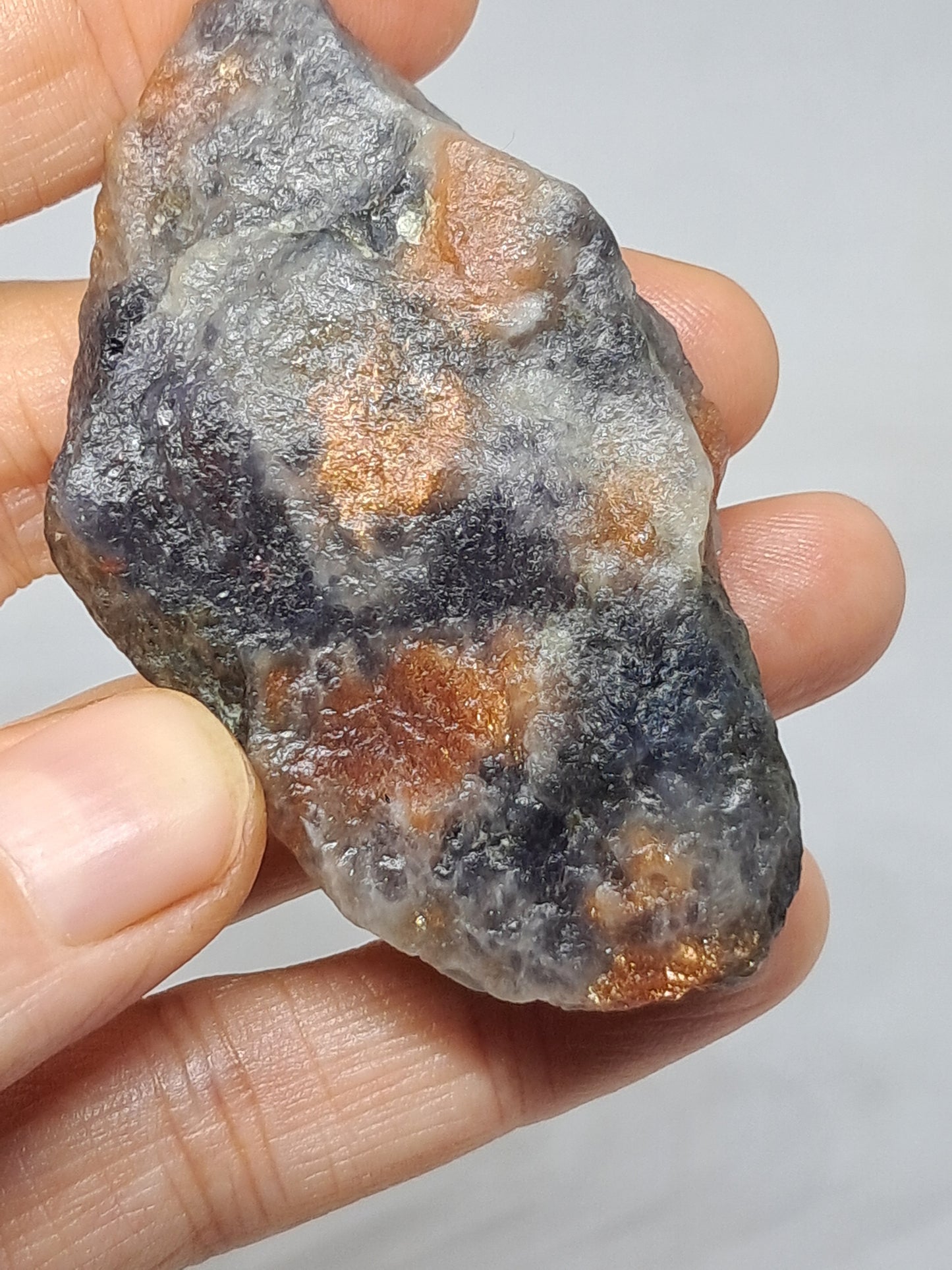 Sunstone w/ Iolite (Tamil Nadu) Rough Stone | Natural Crystal | Mineral Specimen #SI16