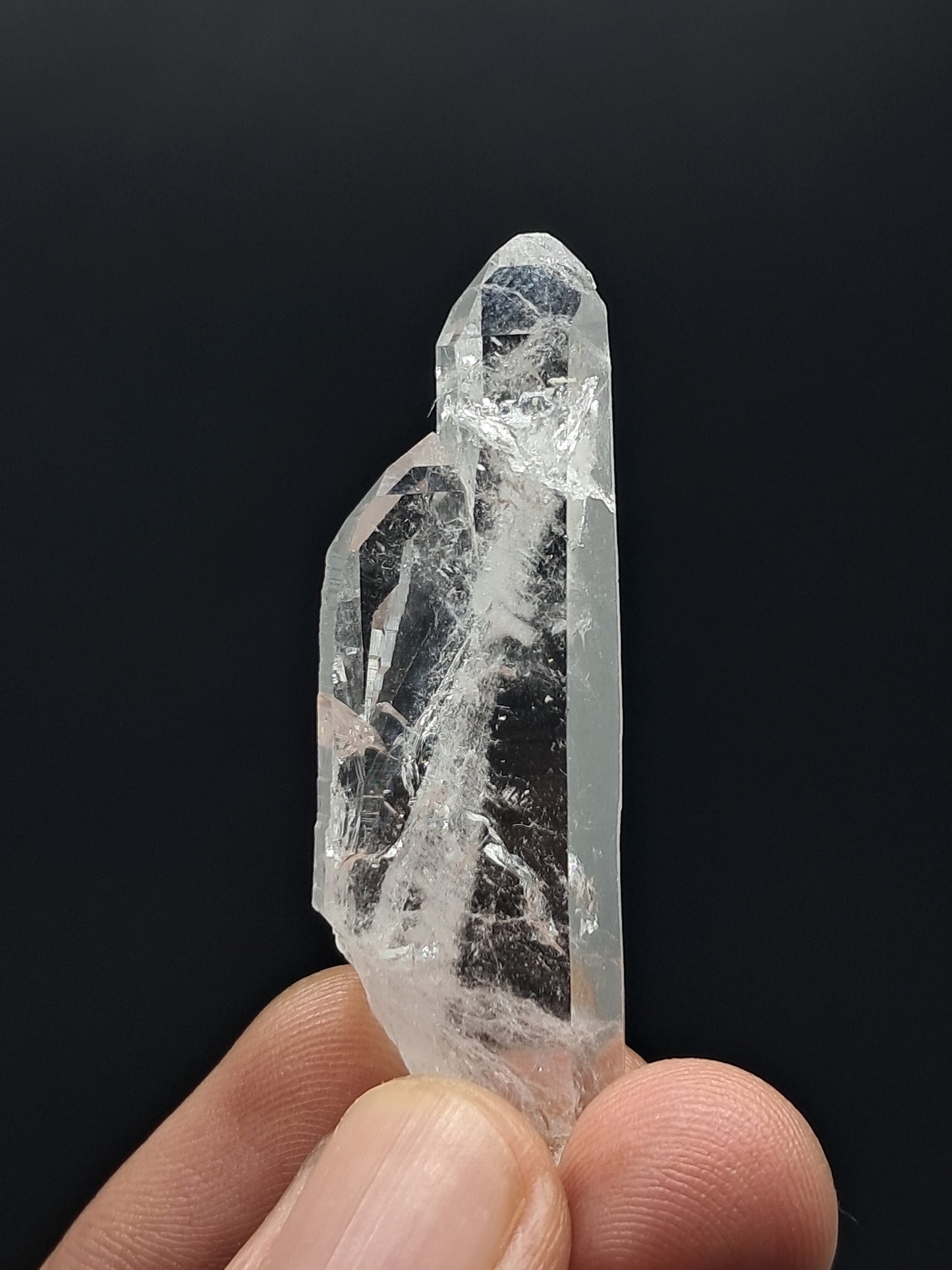 Punta Natural de Cuarzo Claro de la Formación Faden (Santander, Colombia) | Ejemplar Mineral n.° COQ11