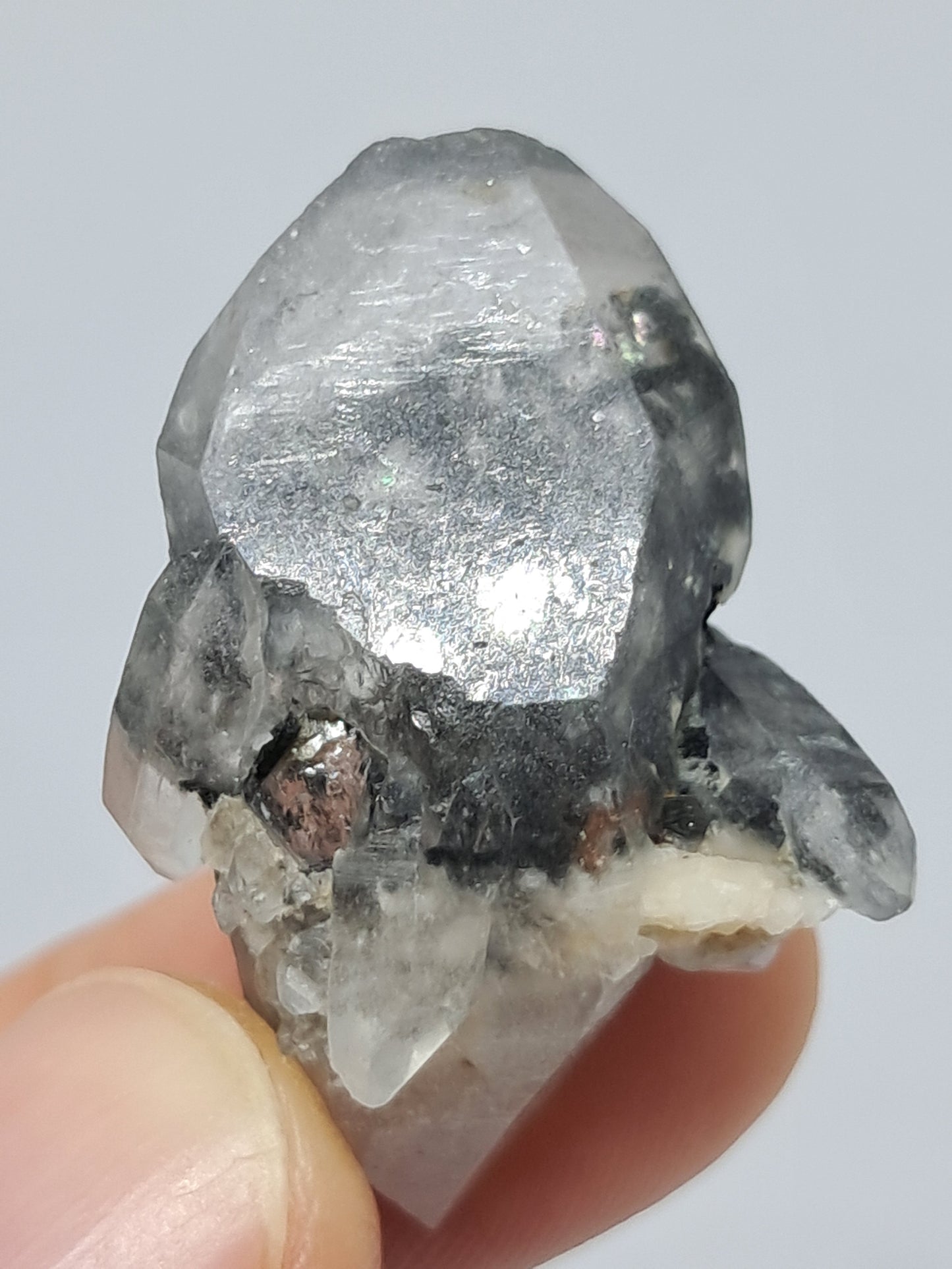 Tourmalinated Quartz natural crystal point (Non-precious natural stone) #TQ6