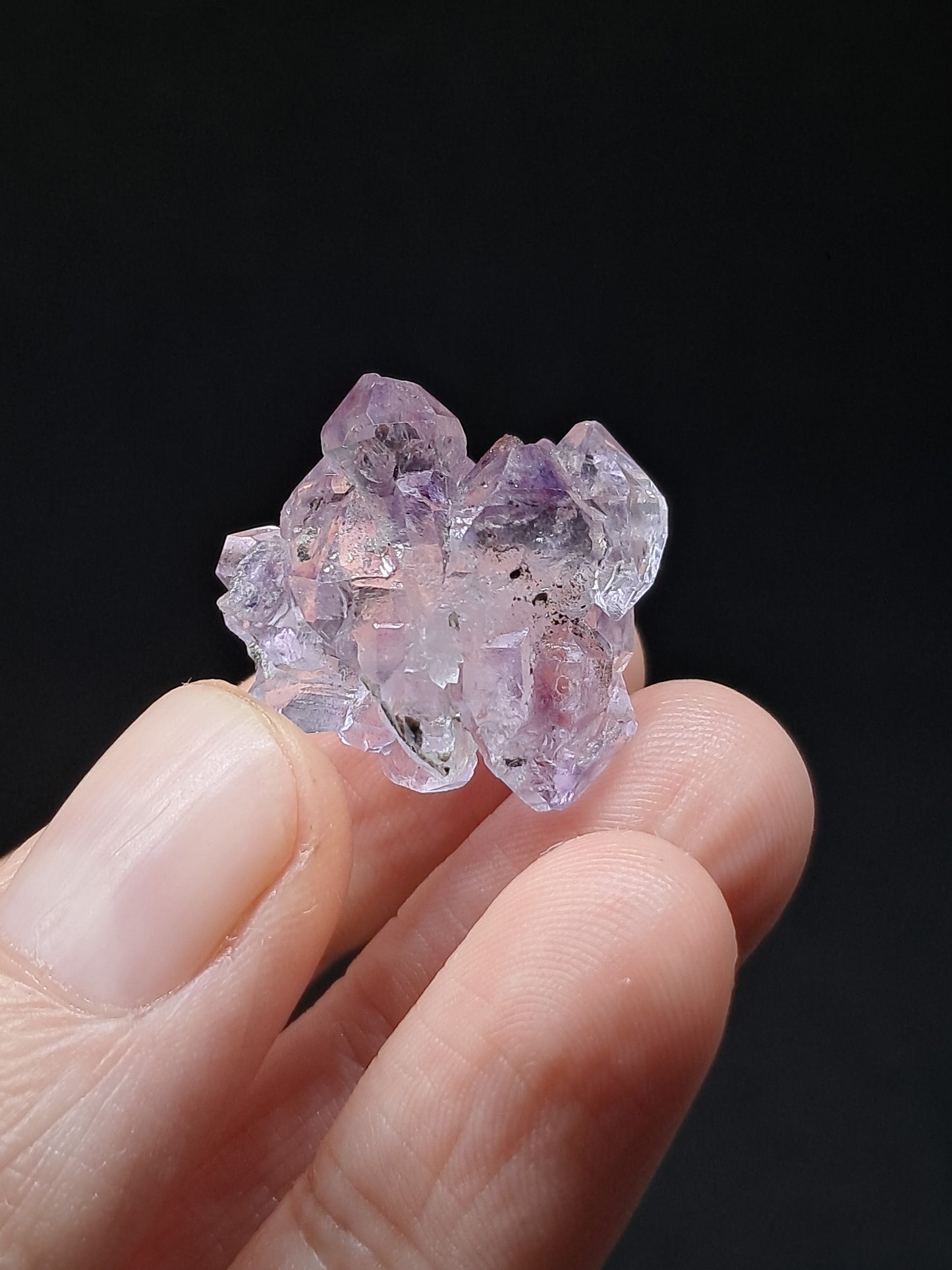 Cúmulo de Cetro de Amatista Brillante (Karur) Formación Elestial | Cristal en Bruto | Piedra Natural | Ejemplar Mineral #KA152