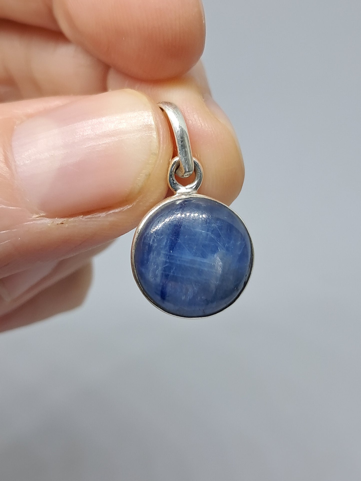 Blue Kyanite Silver Pendant