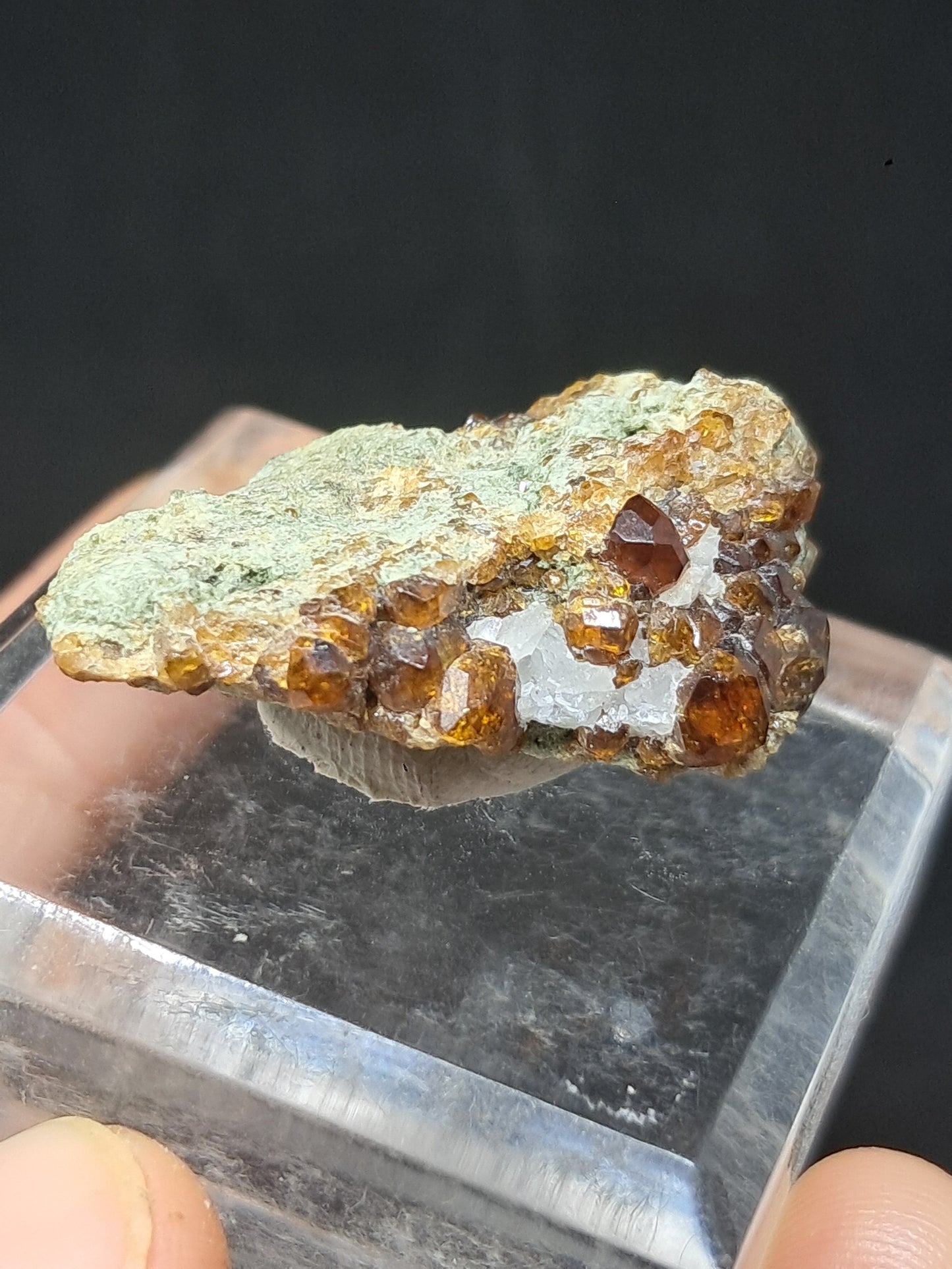 Cúmulo de granate marrón (México) | Cristal en bruto | Ejemplar mineral n.° GR7