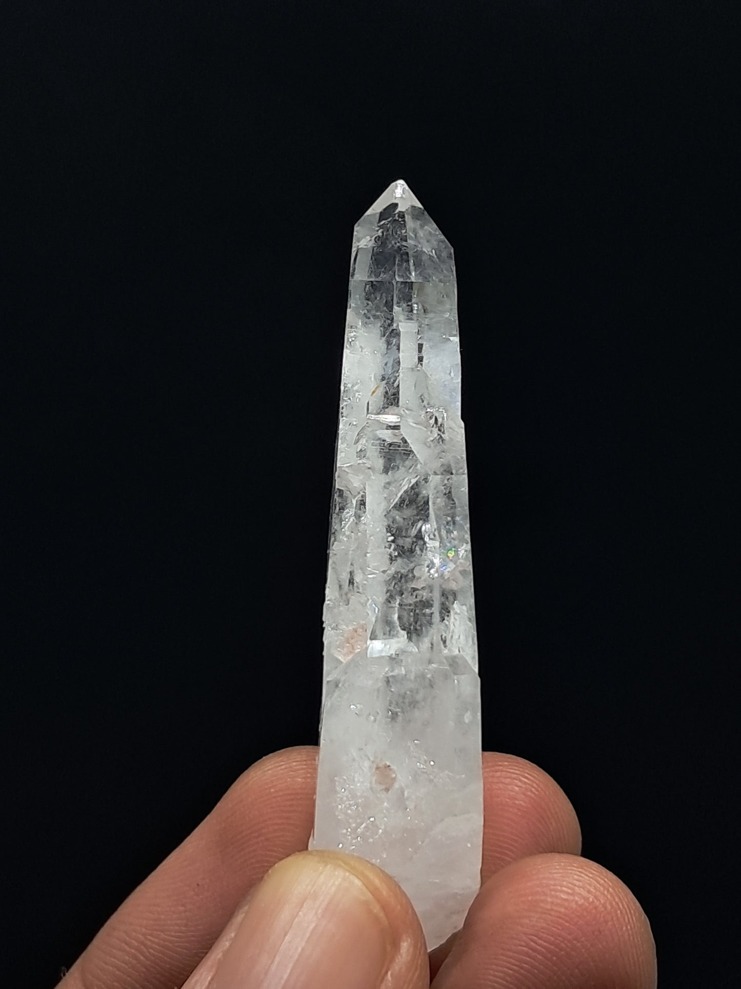 Punta Natural de Cuarzo Claro de la Formación Faden (Santander, Colombia) | Ejemplar Mineral n.° COQ7