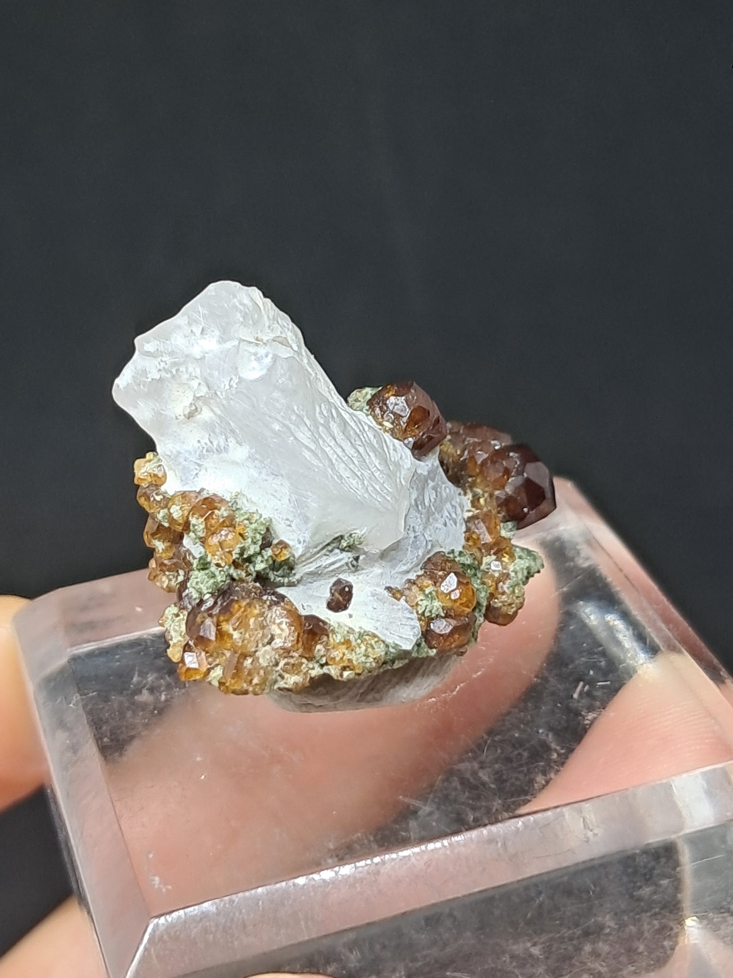 Granate Marrón con Calcita (México) | Cristal en Bruto | Ejemplar Mineral #GR5