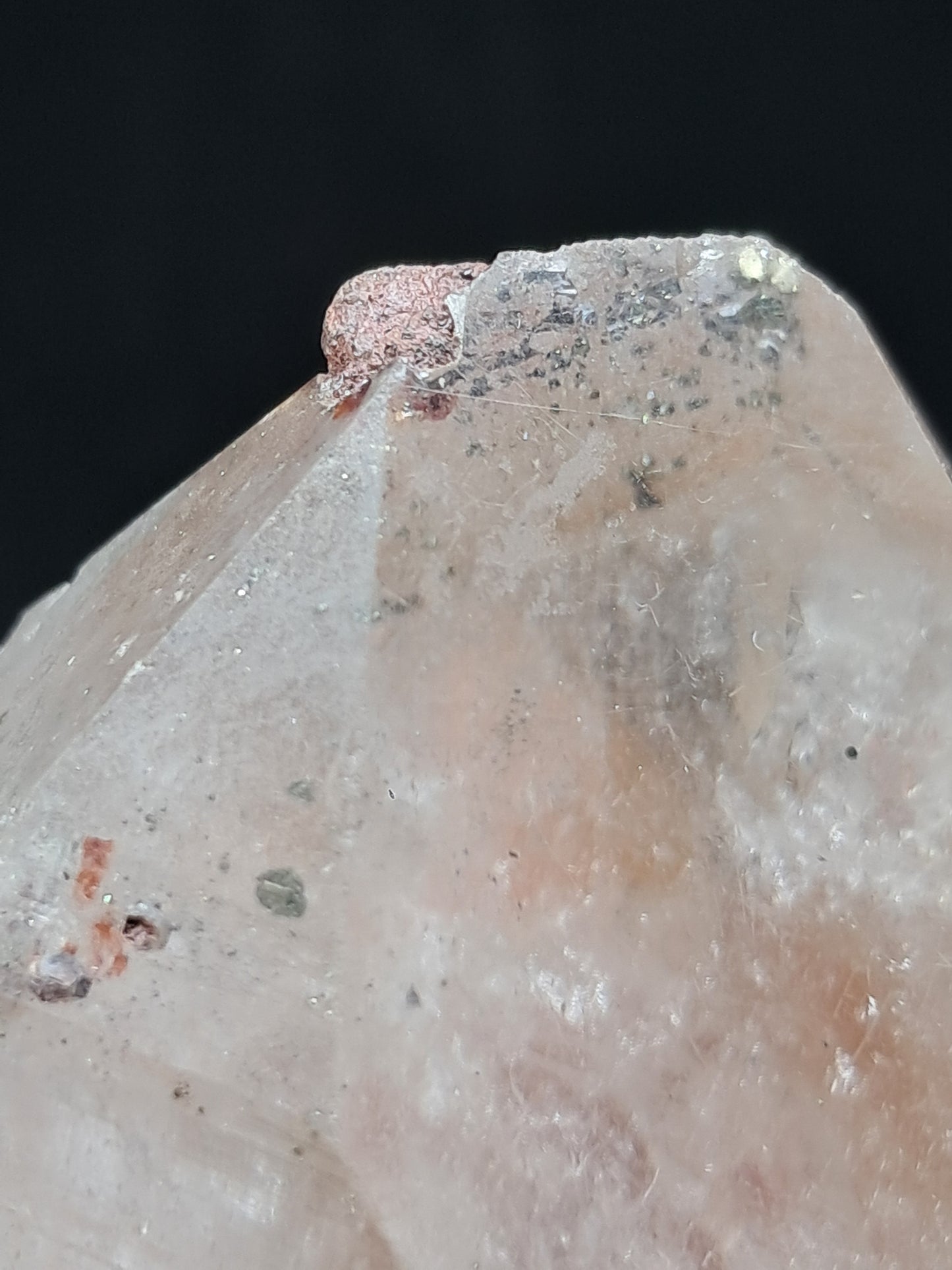 Himalayan Quartz Crystal Point with Pyrite Inclusions | Natural Stone | Mineral Specimen #CH52