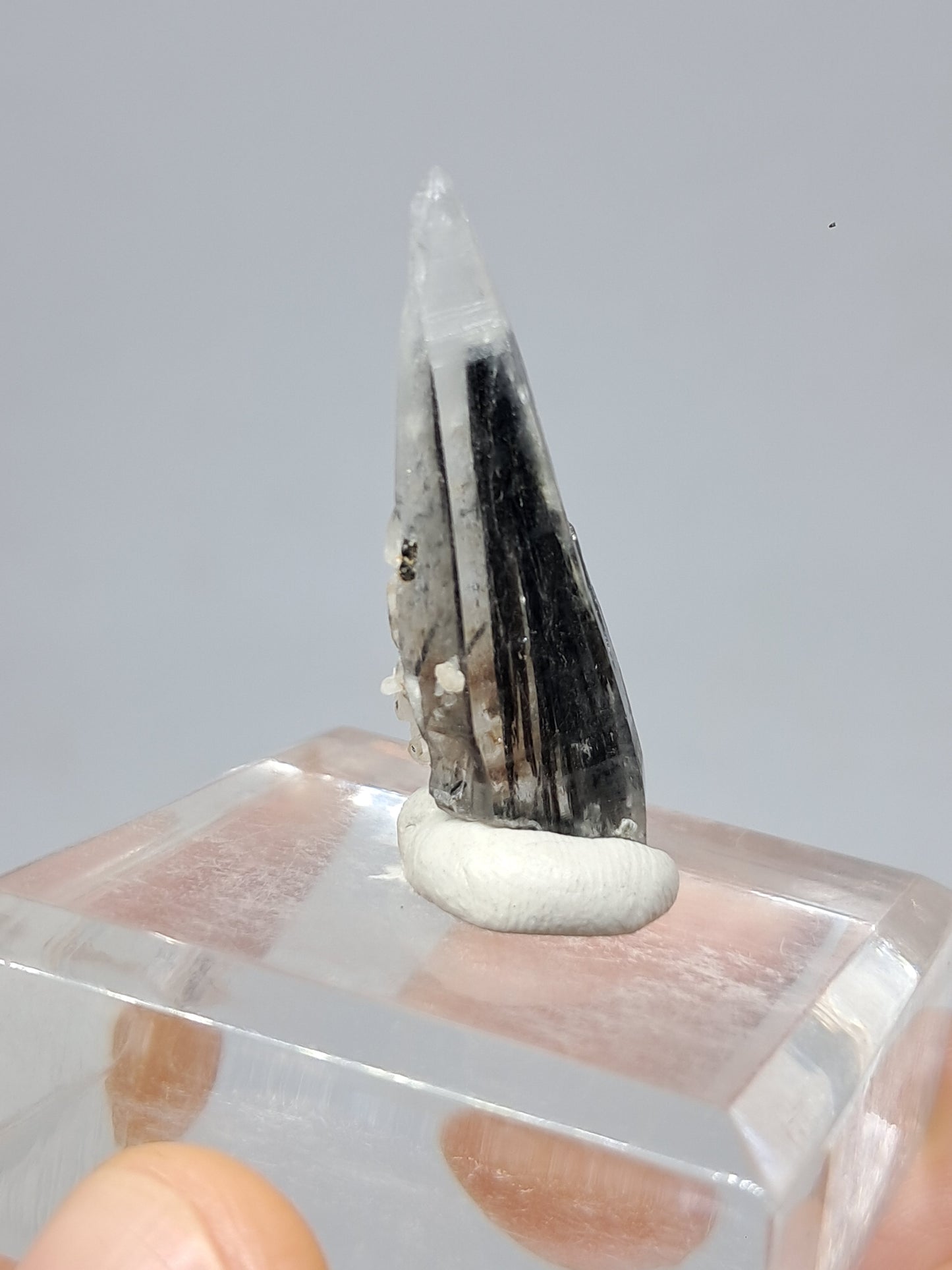 Tourmalinated Quartz Crystal Point (Karur) Natural Stone | Mineral Specimen #TQ26
