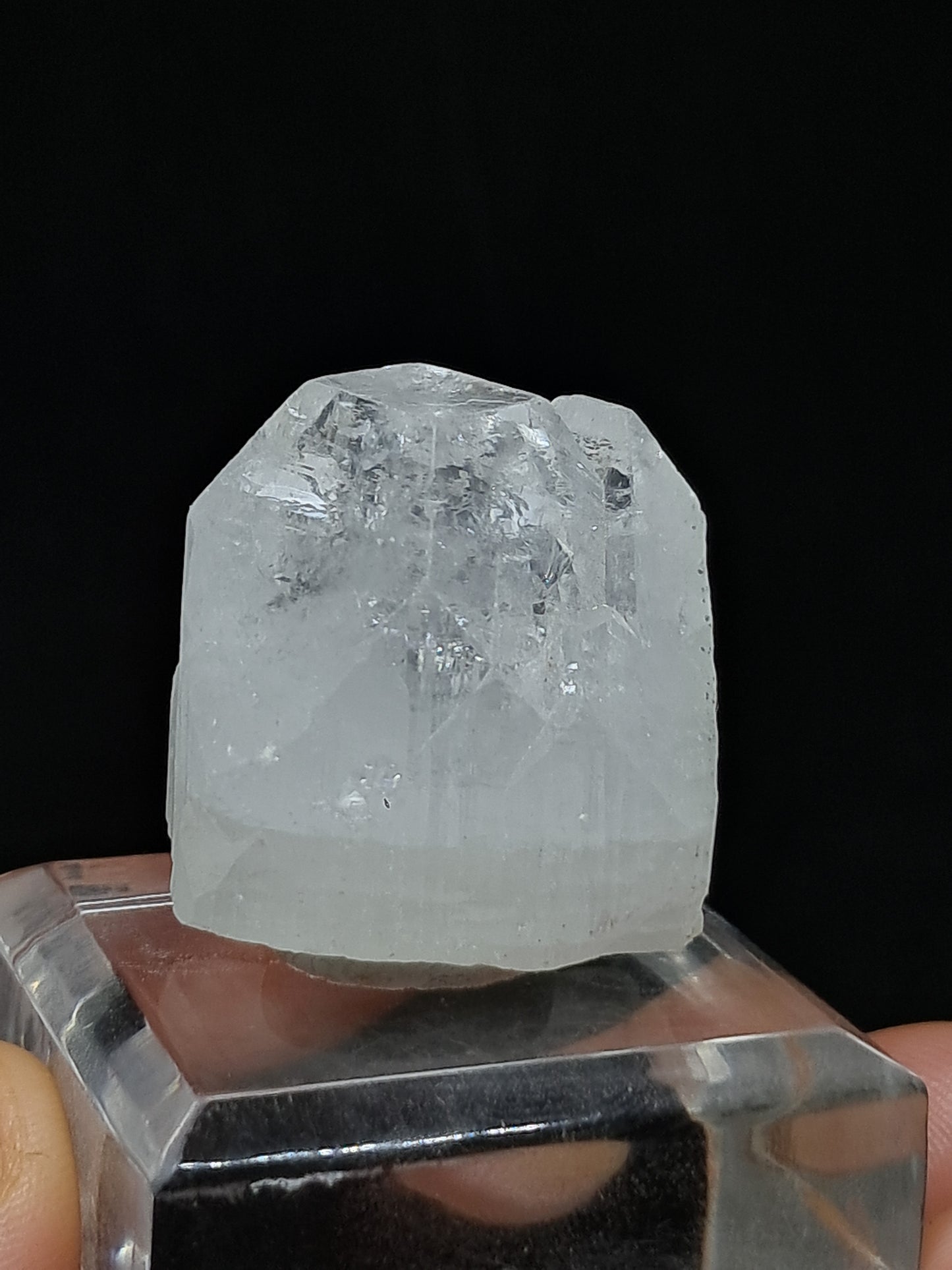 Clear Apophyllite Twinned Crystal (Ajanta) Natural Point | Mineral Specimen #AP57
