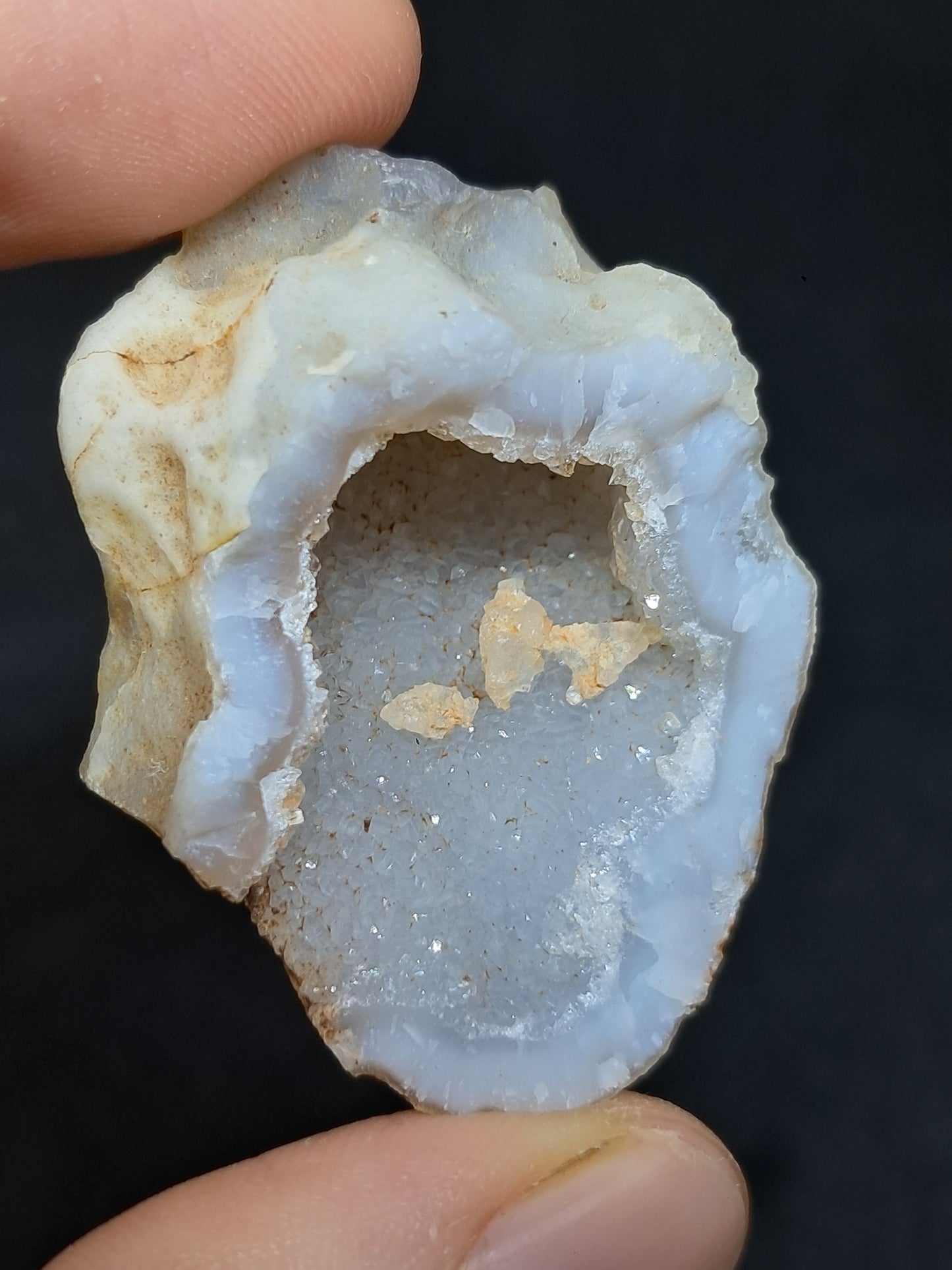 Quartz Geode w/ UV Reactive Calcites (Ajanta) Rough Stone | Natural Crystal #GD26