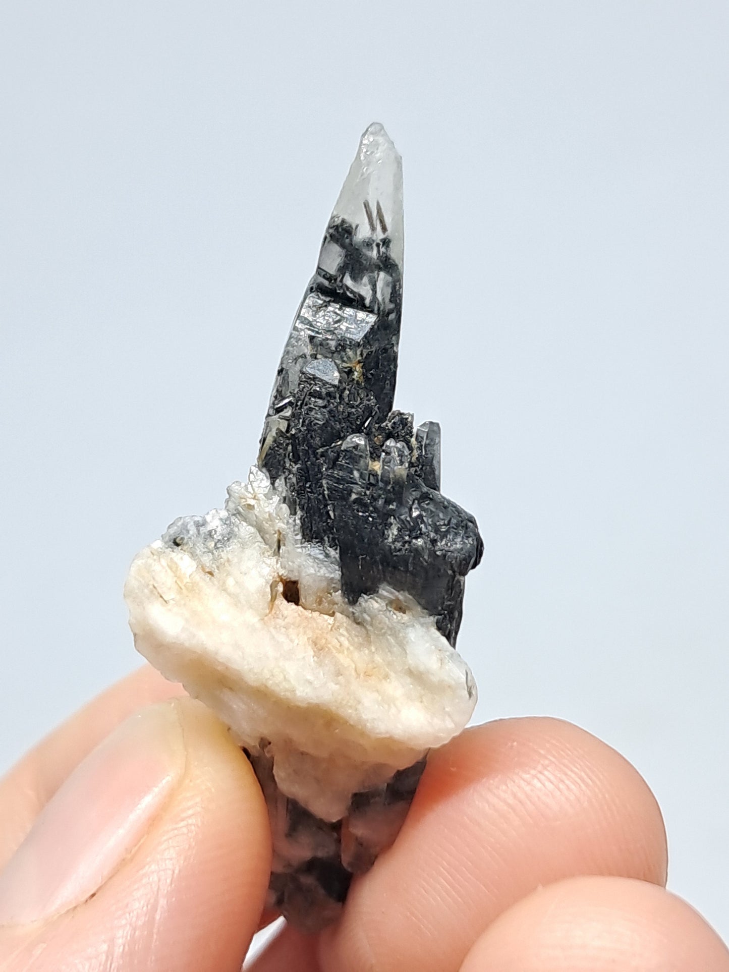 Tourmalinated Quartz Natural Crystal Point (Non-precious stone) #TQ22