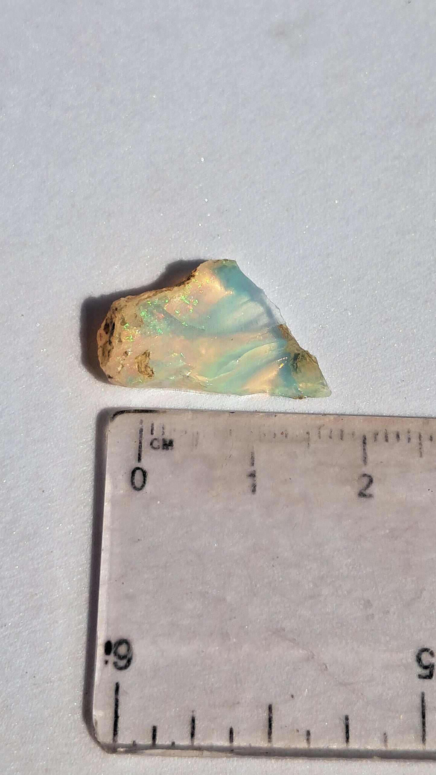 Natural Ethiopian Opal Rough | White Hydrophane Opal with Bright Play of Color #OP4