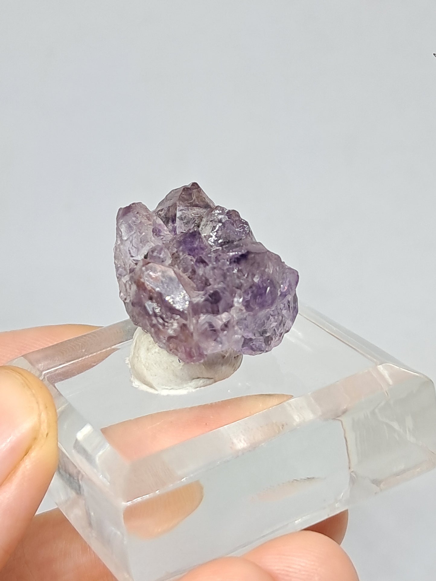 Amatista en matriz de limonita (Karur) | Cristal en bruto | Piedra natural | Ejemplar mineral n.° KA122