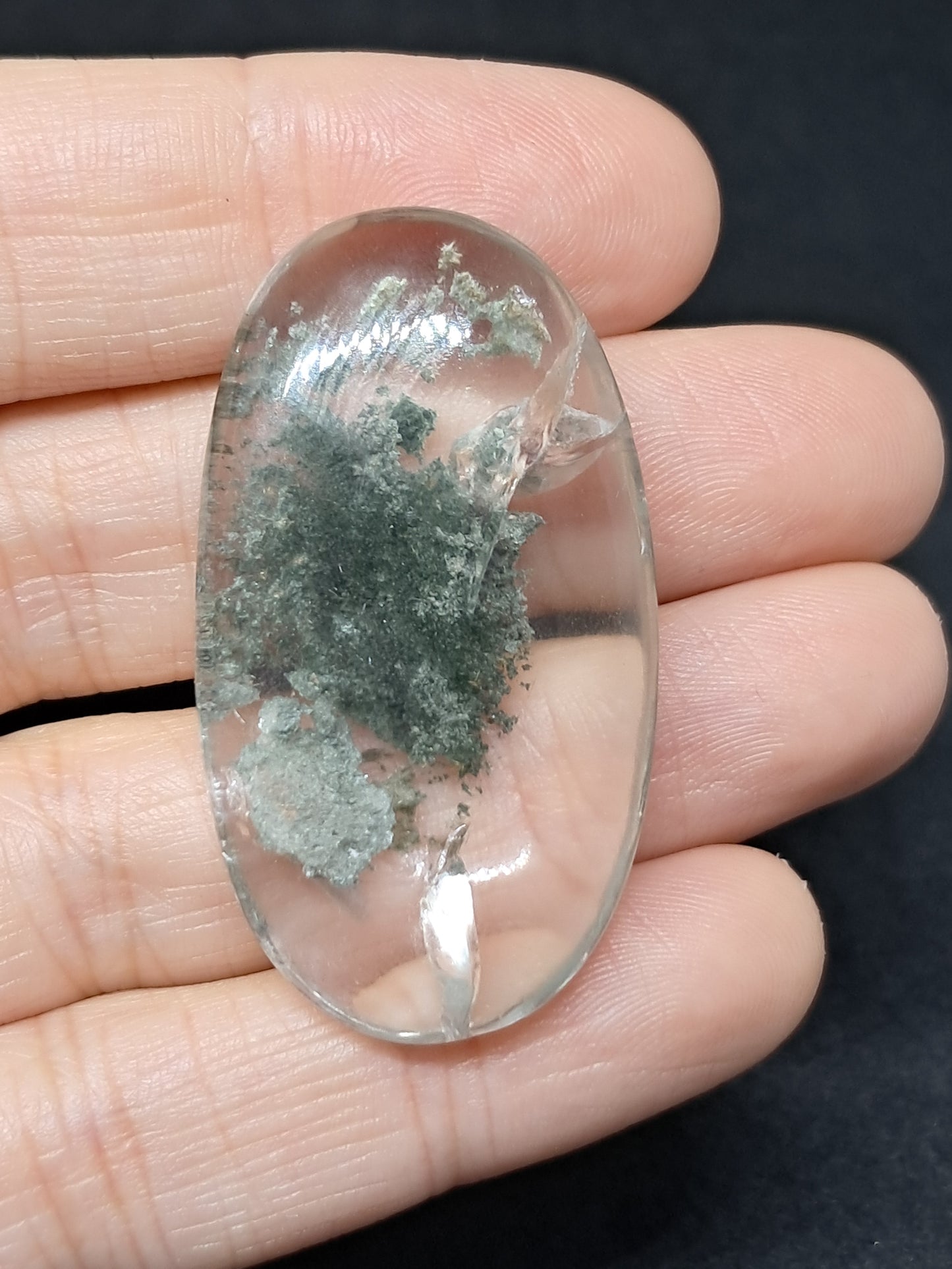 Chlorite Quartz Palmstone | High Quality Polished Stone | Natural Crystal | Mineral Specimen #PQ3