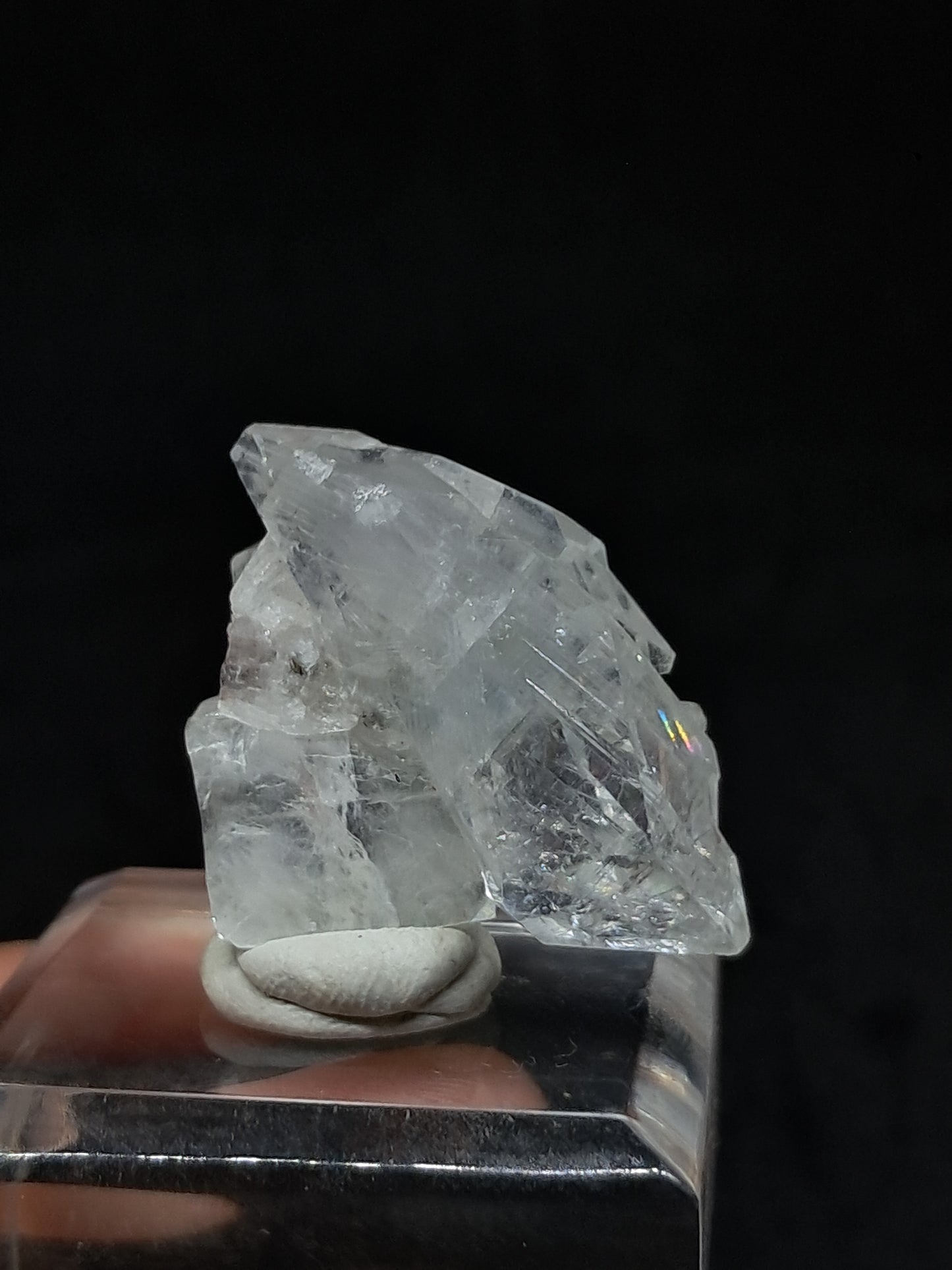 Clear Apophyllite Biterminated Point (Ajanta) Natural Crystal | Mineral Specimen #AP55