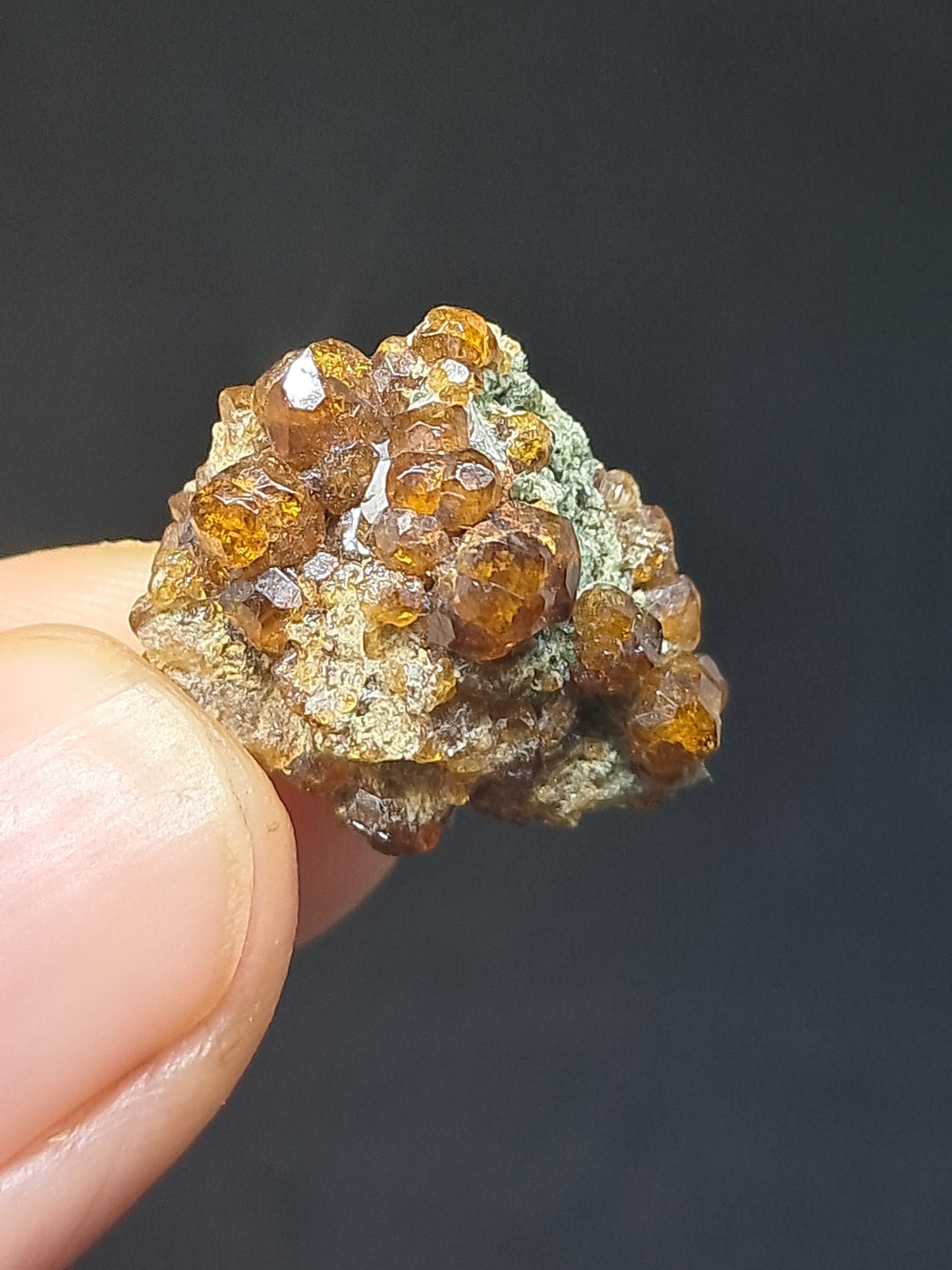 Cúmulo de granate marrón (México) | Cristal en bruto | Ejemplar mineral n.° GR8