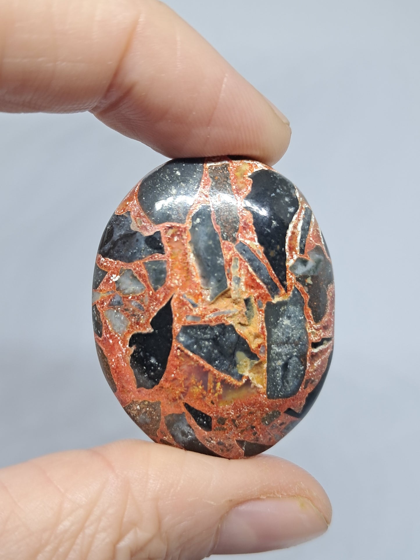 Red Bumblebee Jasper (Non-precious natural stone) #BJ1