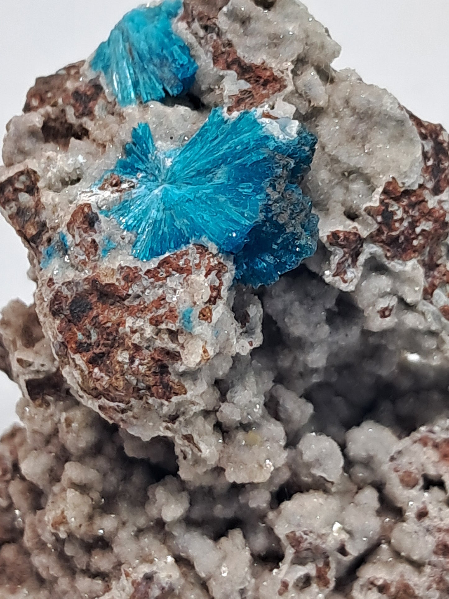 Cavansite on Heulandite Matrix (Wagholi) Rough Stone | Natural Crystal | Rare Mineral Specimen #CV11