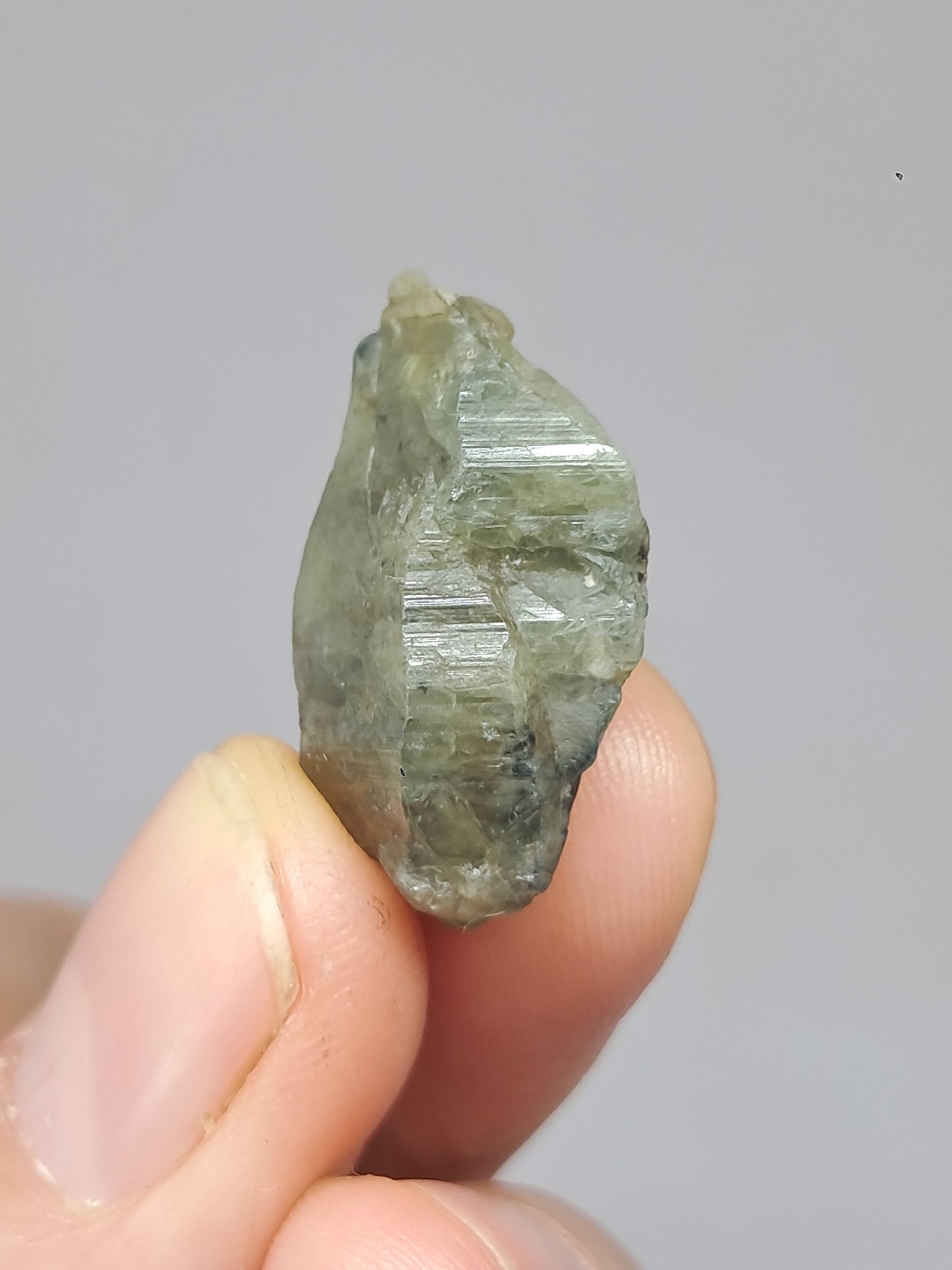 Natural Teal Green Sapphire Crystal (Karur) Rough Stone | Mineral Specimen #SP38