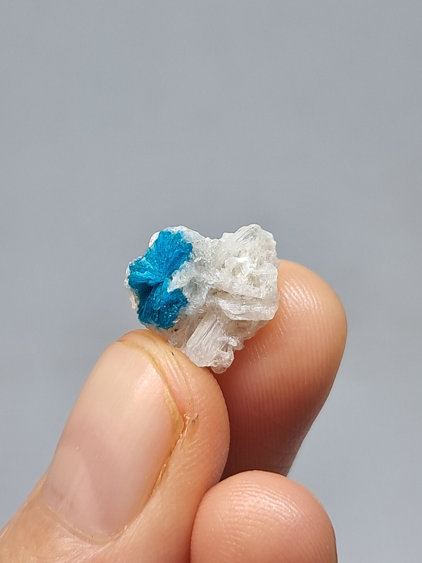 Set of 3 Small Cavansites on Stilbite Matrix (Wagholi) Rough Stone | Natural Crystal | Rare Mineral Specimen #CV39