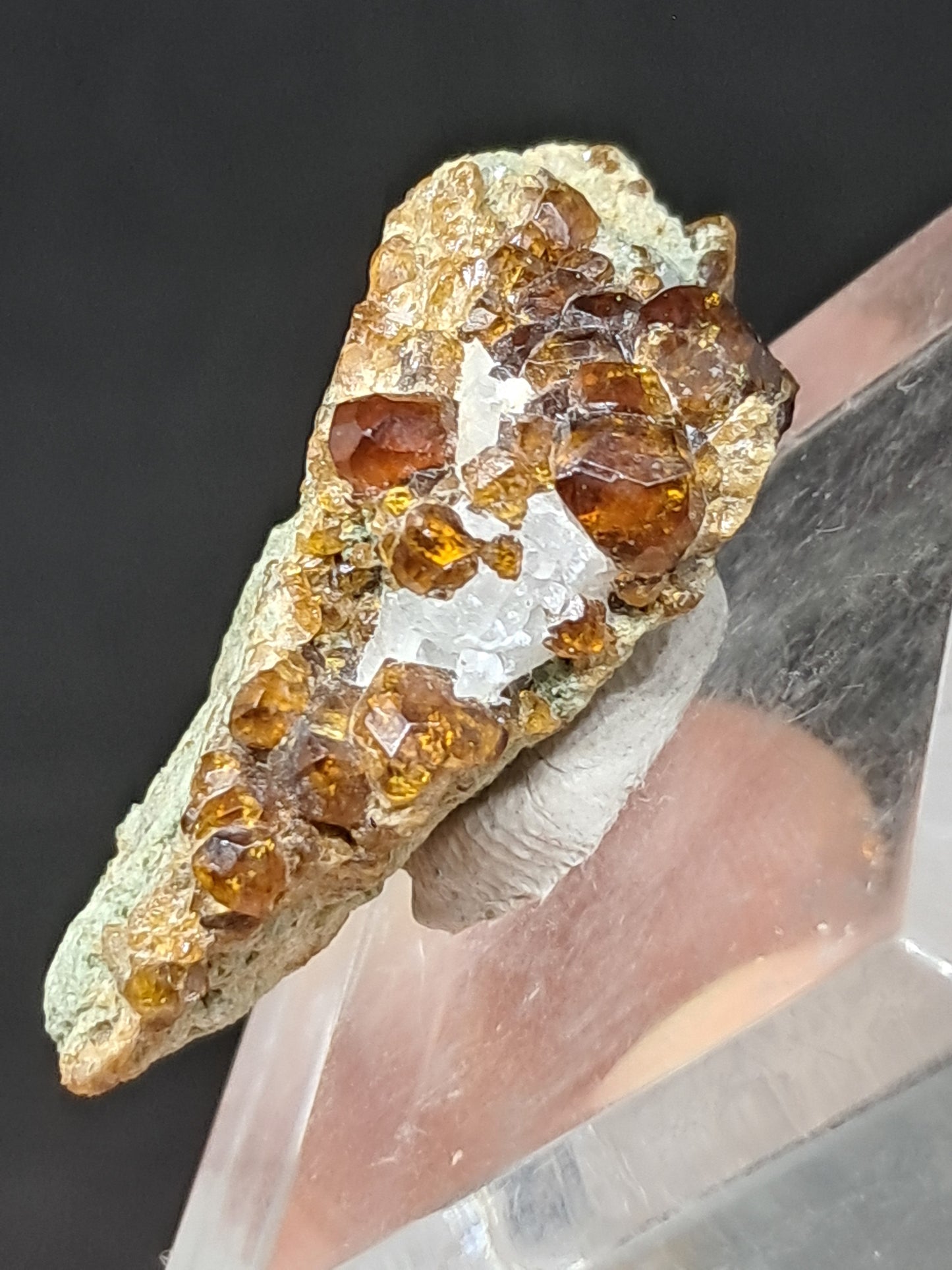 Cúmulo de granate marrón (México) | Cristal en bruto | Ejemplar mineral n.° GR7