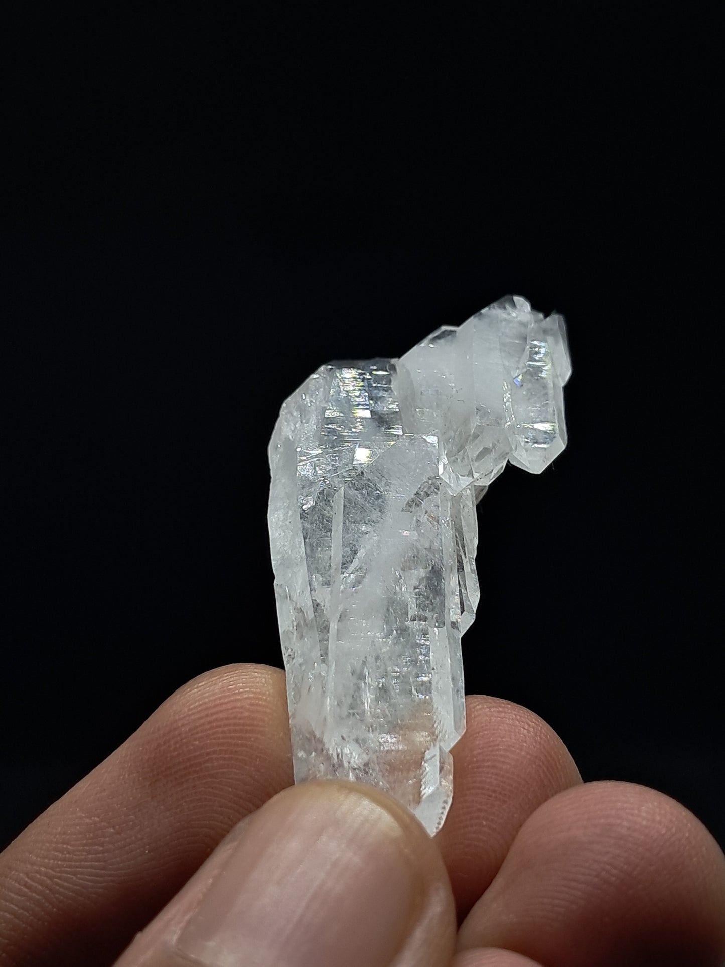 Punta natural de cuarzo transparente Faden (Santander, Colombia) | Ejemplar mineral n.° COQ19