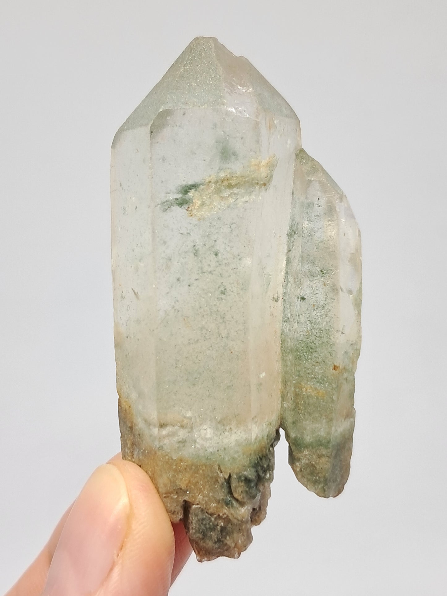 Chlorite Quartz Self-Healed Point (Himachal Pradesh) Rough Stone | Twinned Natural Crystal | Mineral Specimen | Chamanic Garden #CQ3