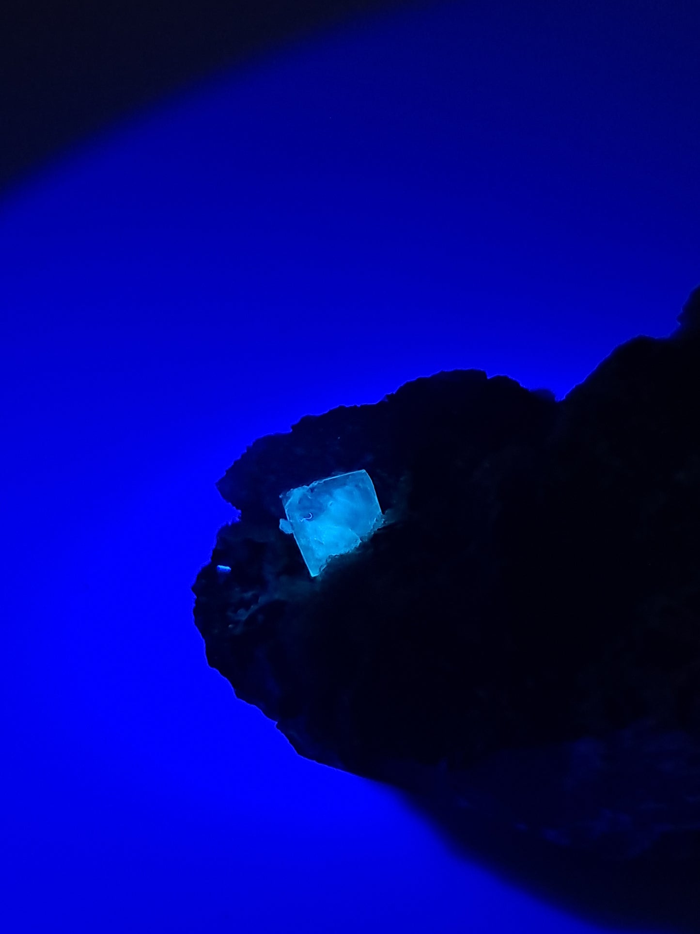 Cavansite and UV Reactive Calcite on Heulandite Matrix (Wagholi) Rough Stone | Natural Crystal | Rare Mineral Specimen #CV30