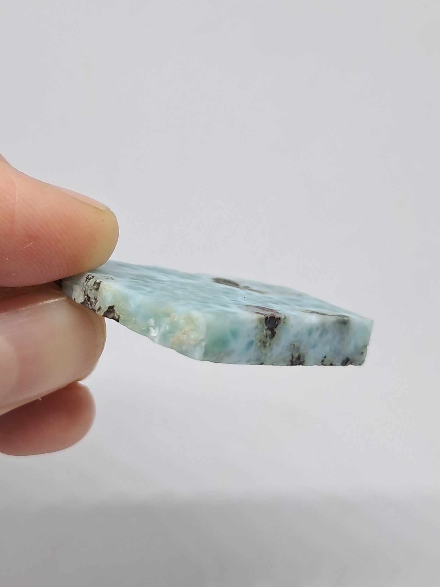 Larimar Raw Slice (Non-precious Natural Stone) #LM1