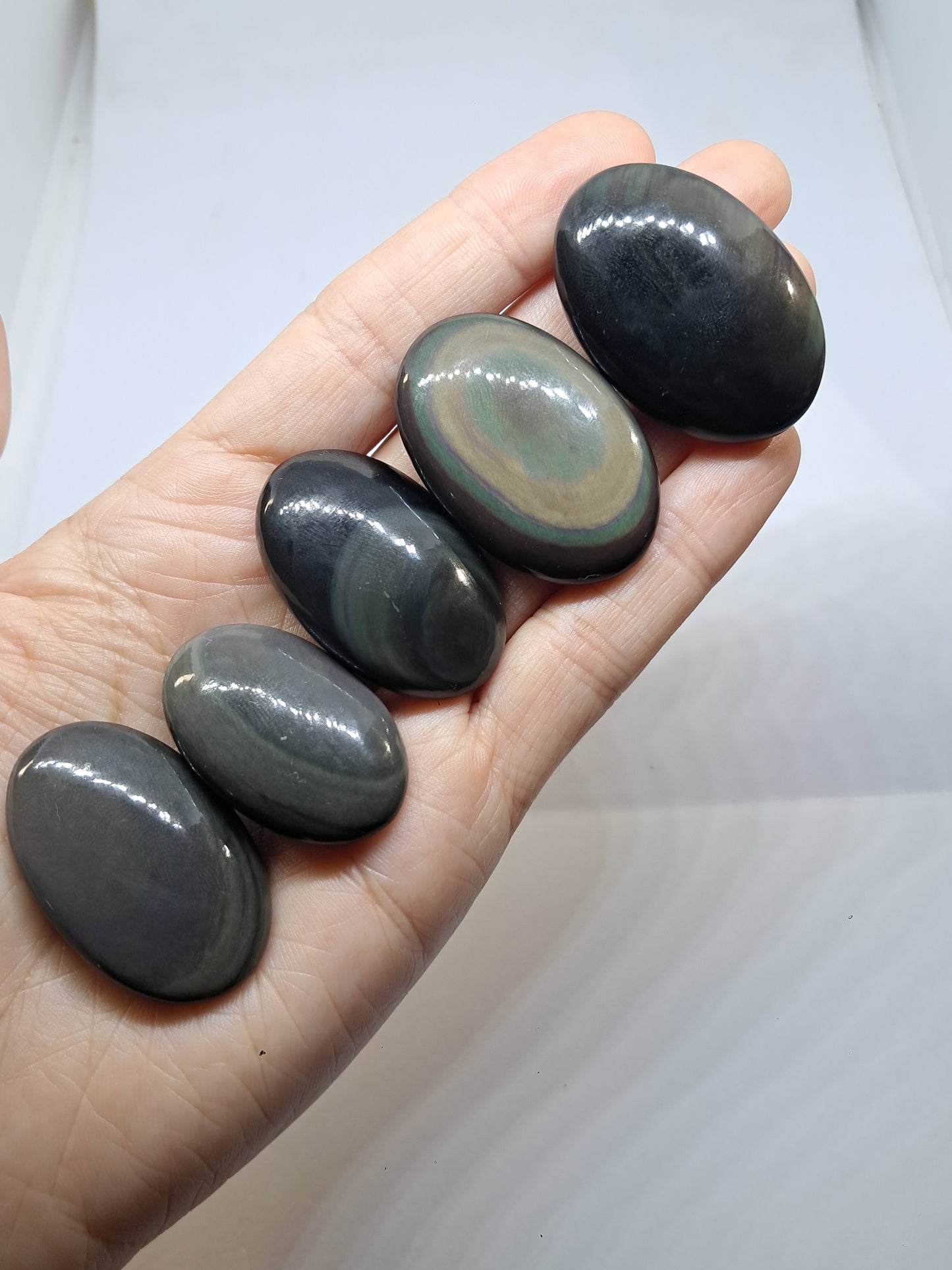 Obsidiana Arcoíris (México) Colores Concéntricos | Patrón de Ojos | Cristales Naturales Pulidos #RO2