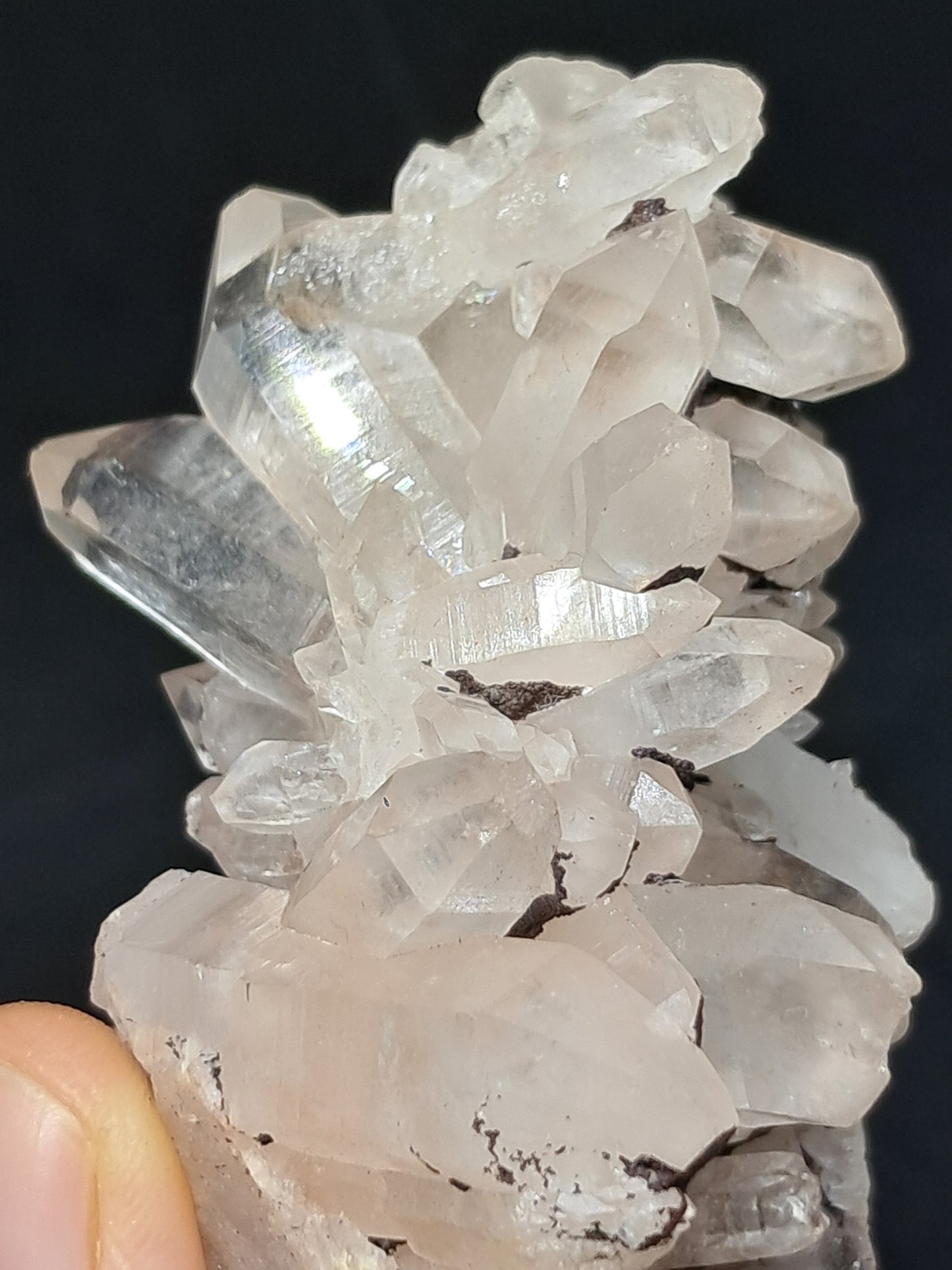 Himalayan Quartz Cluster w/ Hematite and Iron | Natural Crystal | Rough Stone | Mineral Specimen #CH48