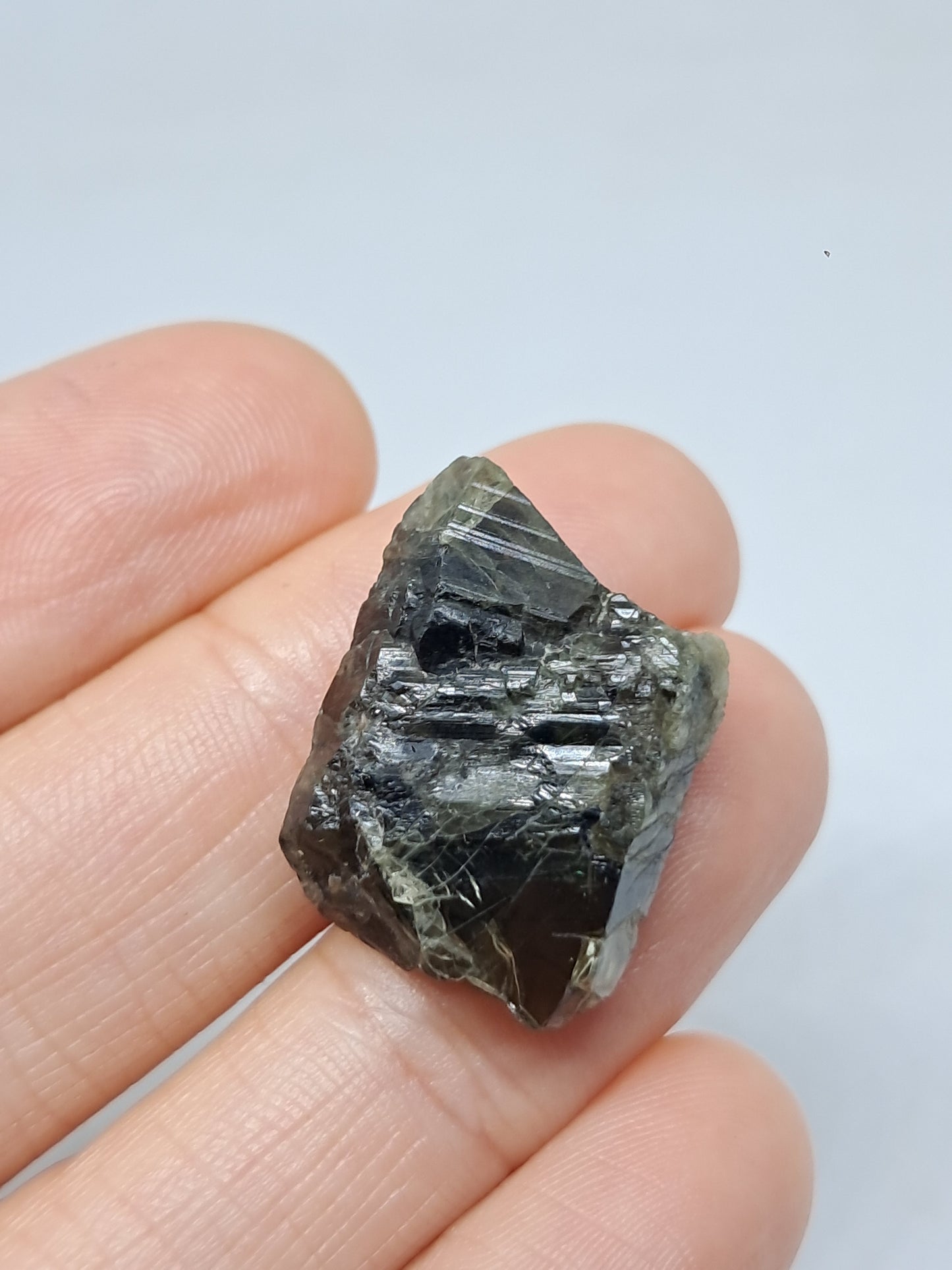Natural Green Sapphire Crystal (Karur) Rough Stone | Mineral Specimen #SP24