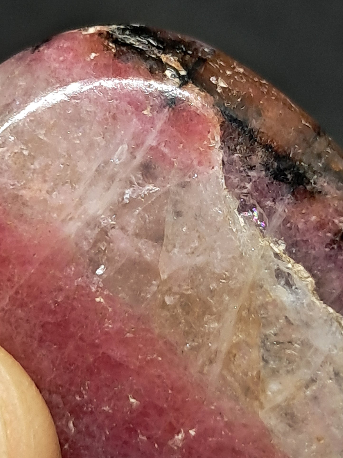 Rhodonite Cabochon | Natural Polished Stone #PQ10